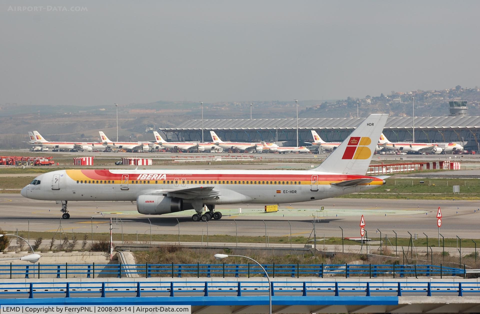 Barajas International Airport, Madrid Spain (LEMD) - View of IB terminal with long haul flights in the background.