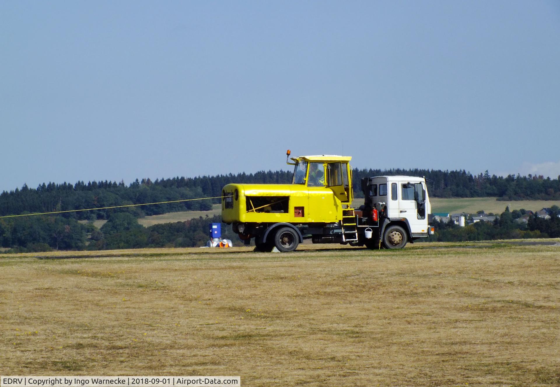 EDRV Airport - glider launching winch-truck at Wershofen airfield #v
