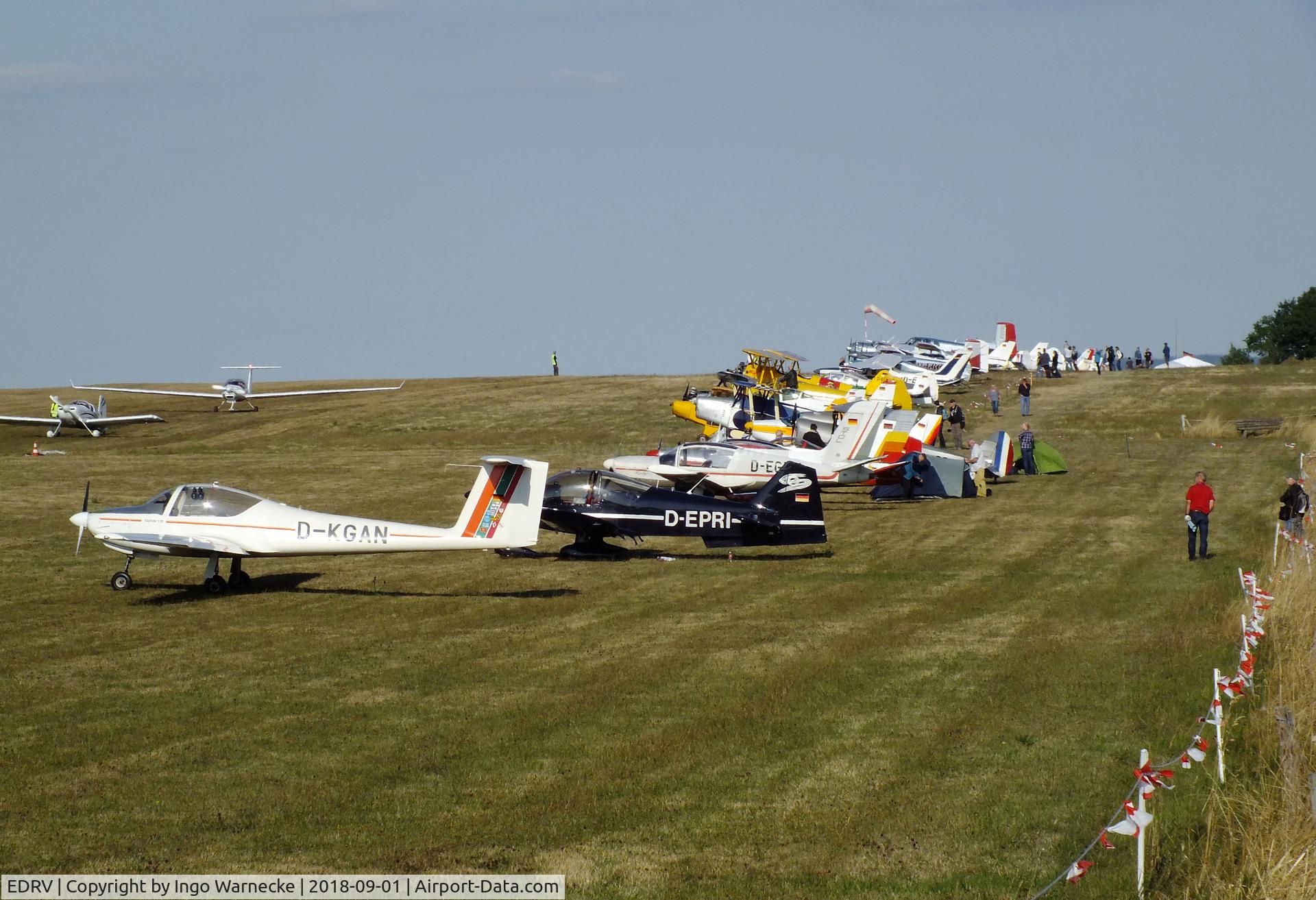 EDRV Airport - part of the flightline display during the 2018 airshow (Flugplatzfest) at Wershofen airfield