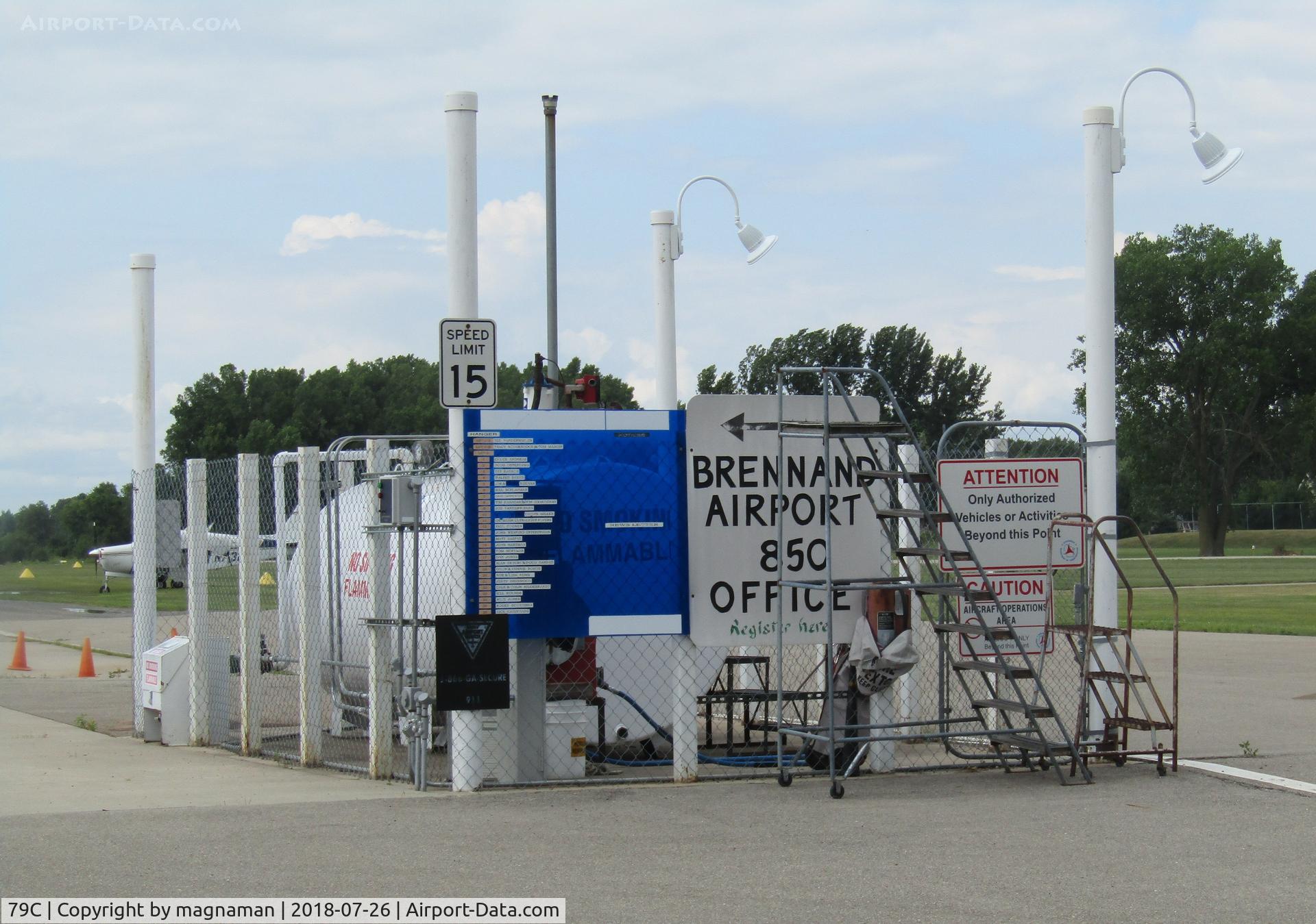 Brennand Airport (79C) - Fuel depot at a very friendly small strip near Oshkosh. Thanks for great but brief visit.