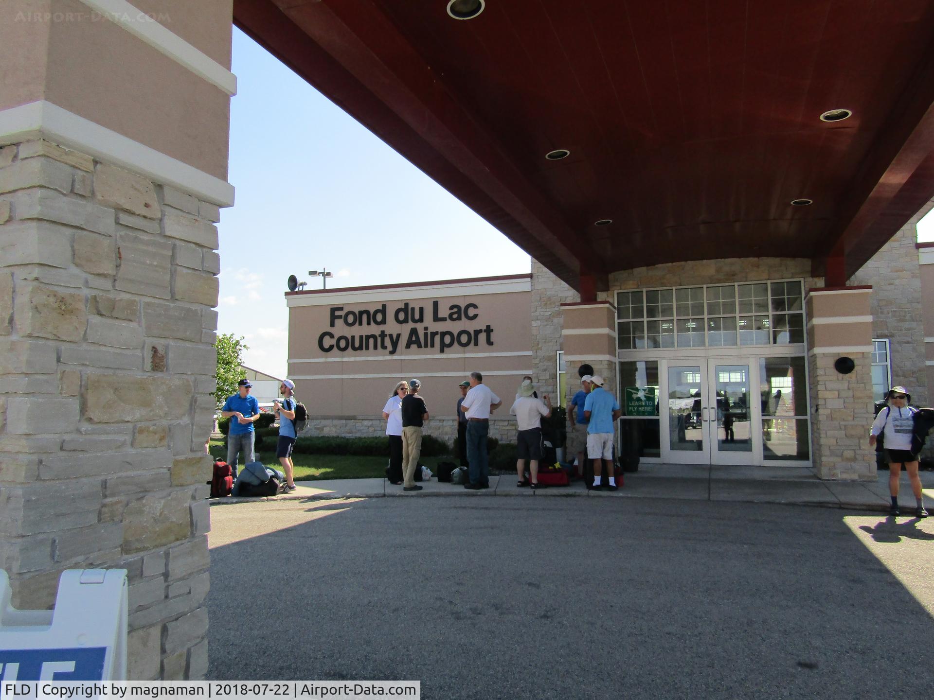 Fond Du Lac County Airport (FLD) - MAIN BUILDING AT Fond Du Lac - very busy during EAA
