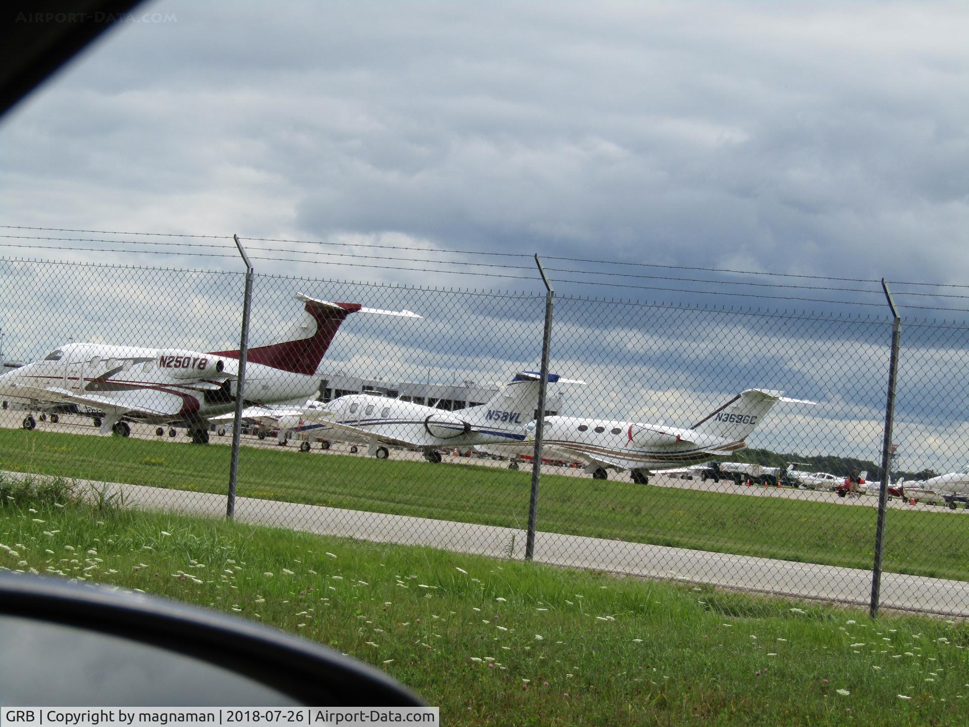 Austin Straubel International Airport (GRB) - crowded apron from side road