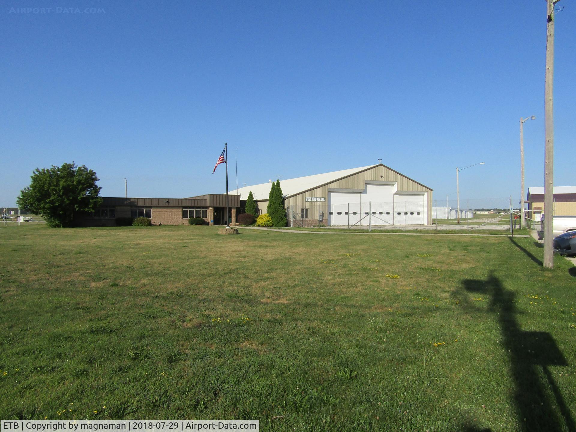 West Bend Municipal Airport (ETB) - view from main car park