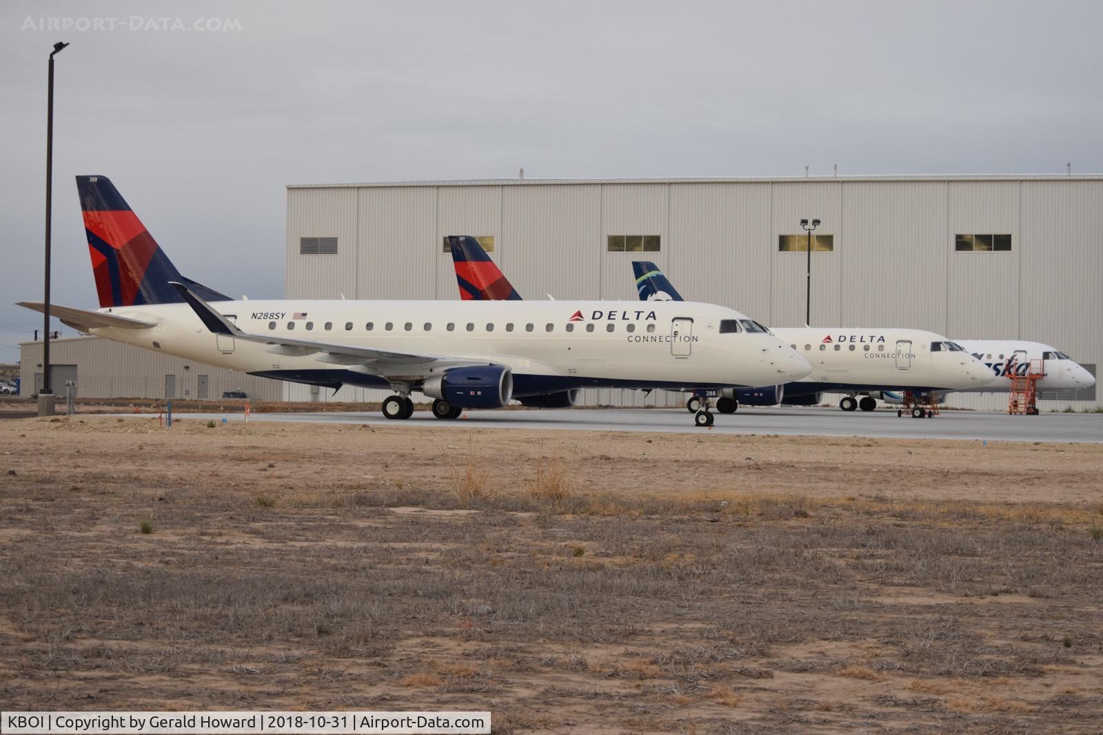 Boise Air Terminal/gowen Fld Airport (BOI) - Embraer aircraft fresh from the factory at Skywest for final checks.