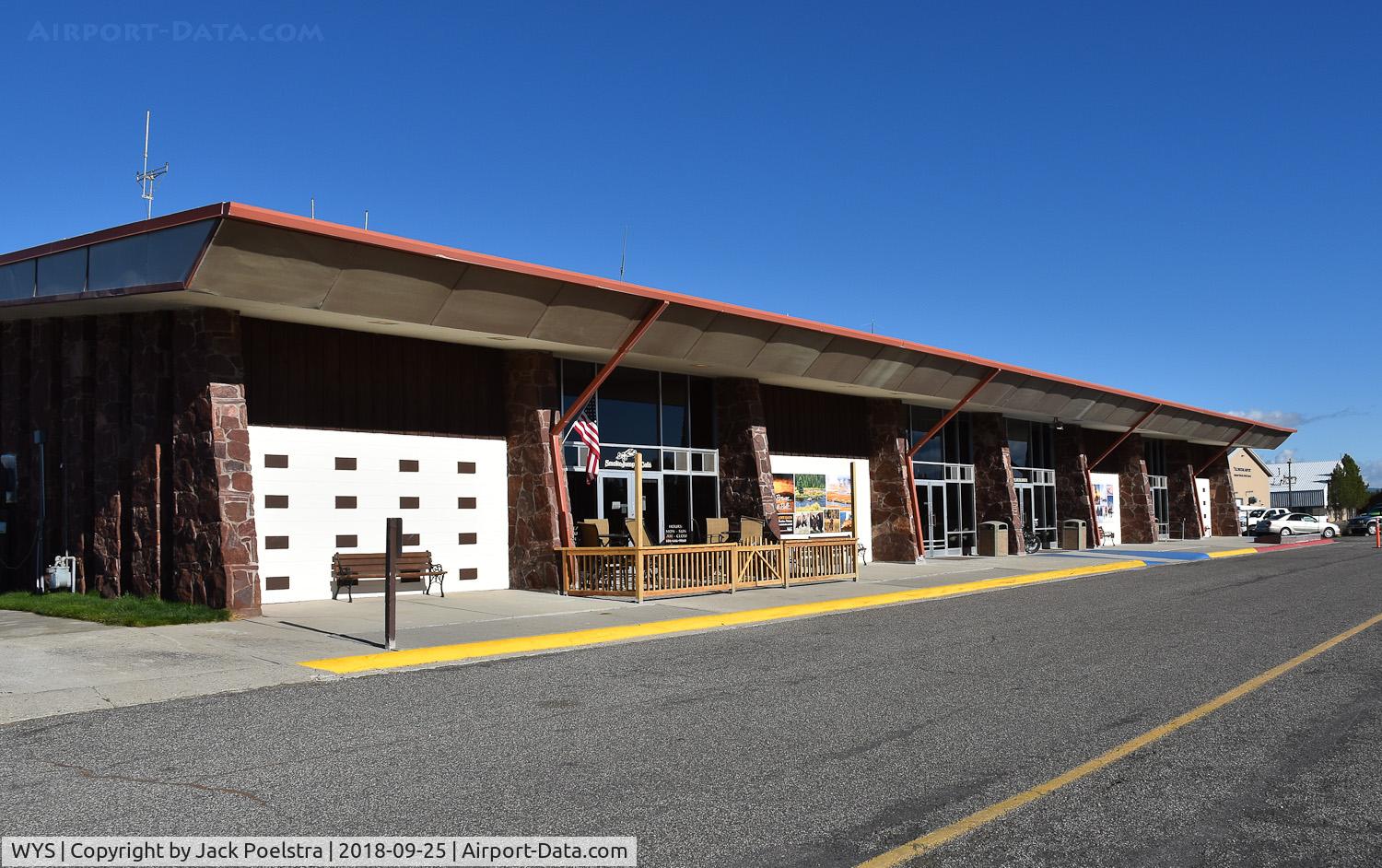 Yellowstone Airport (WYS) - Passenger terminal of Yellowstone airport, West Yellowstone MT
