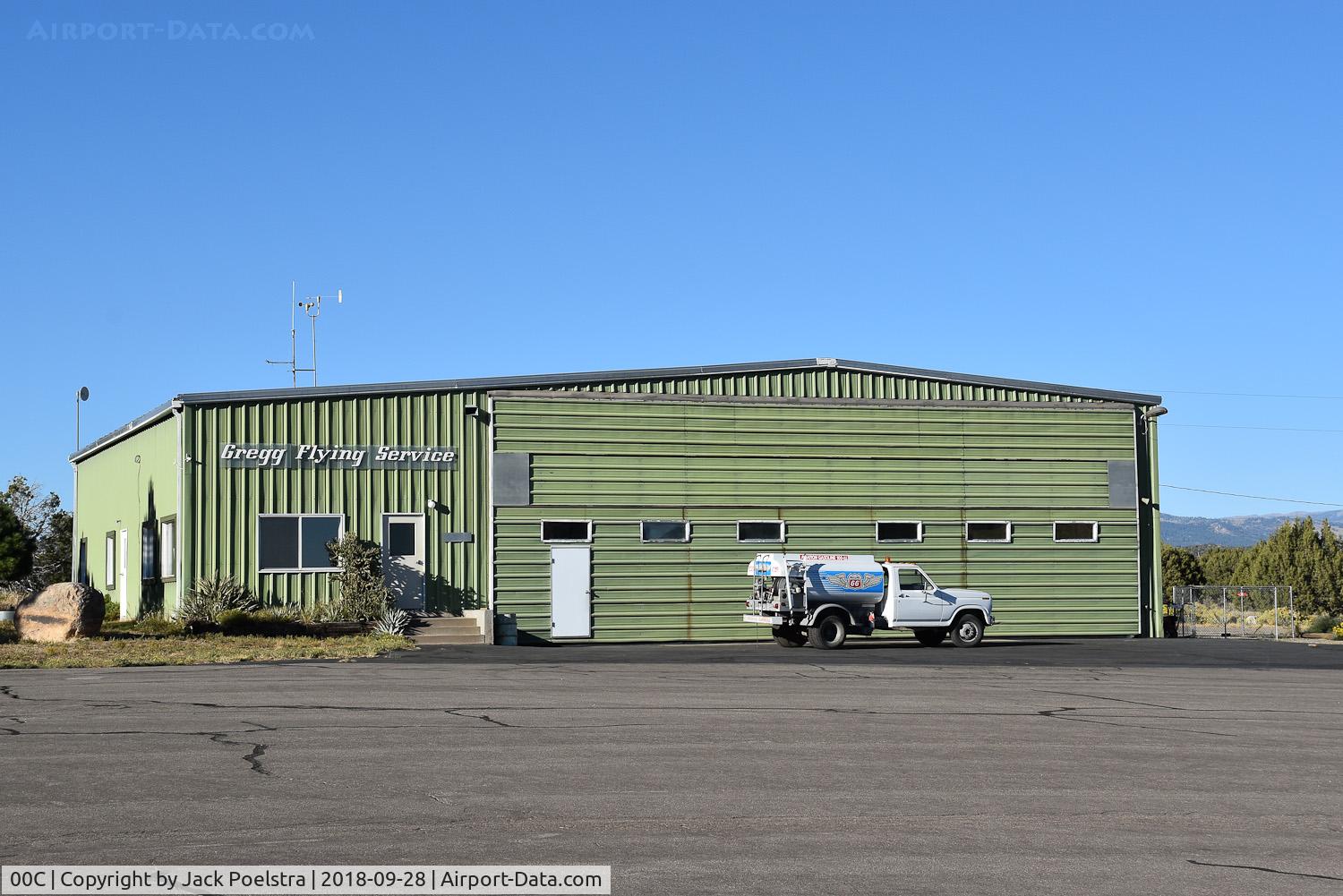 Animas Air Park Airport (00C) - Gregg Flying service hangar at Animas Air Park airport, Durango CO