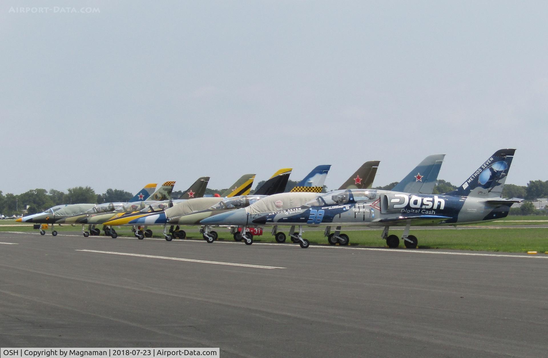 Wittman Regional Airport (OSH) - how about this for a collection of Let 39s!!