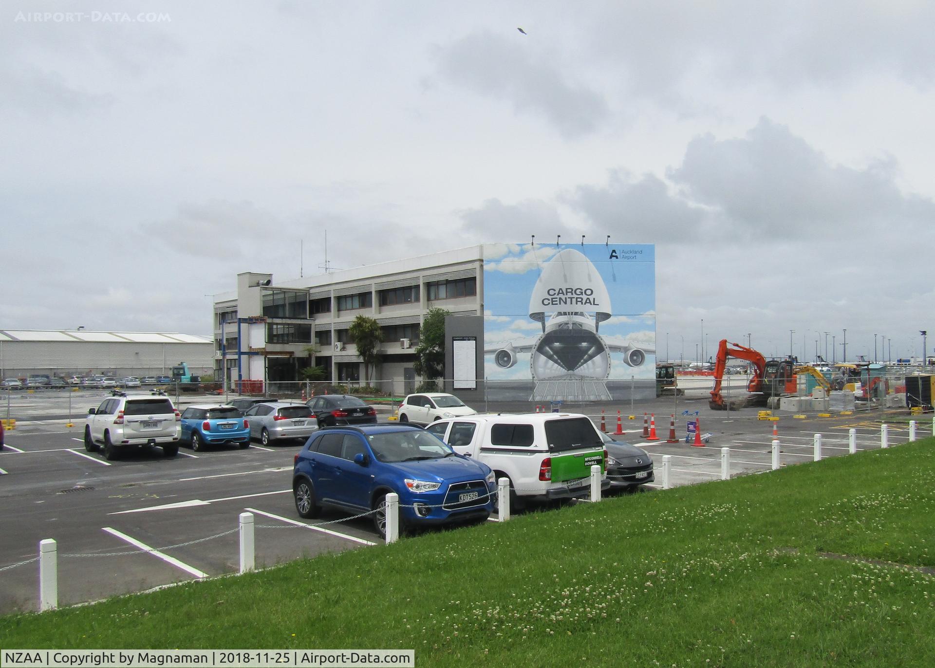 Auckland International Airport, Auckland New Zealand (NZAA) - all that is left on one part of the central cargo area - probably destined for yet more car parks.