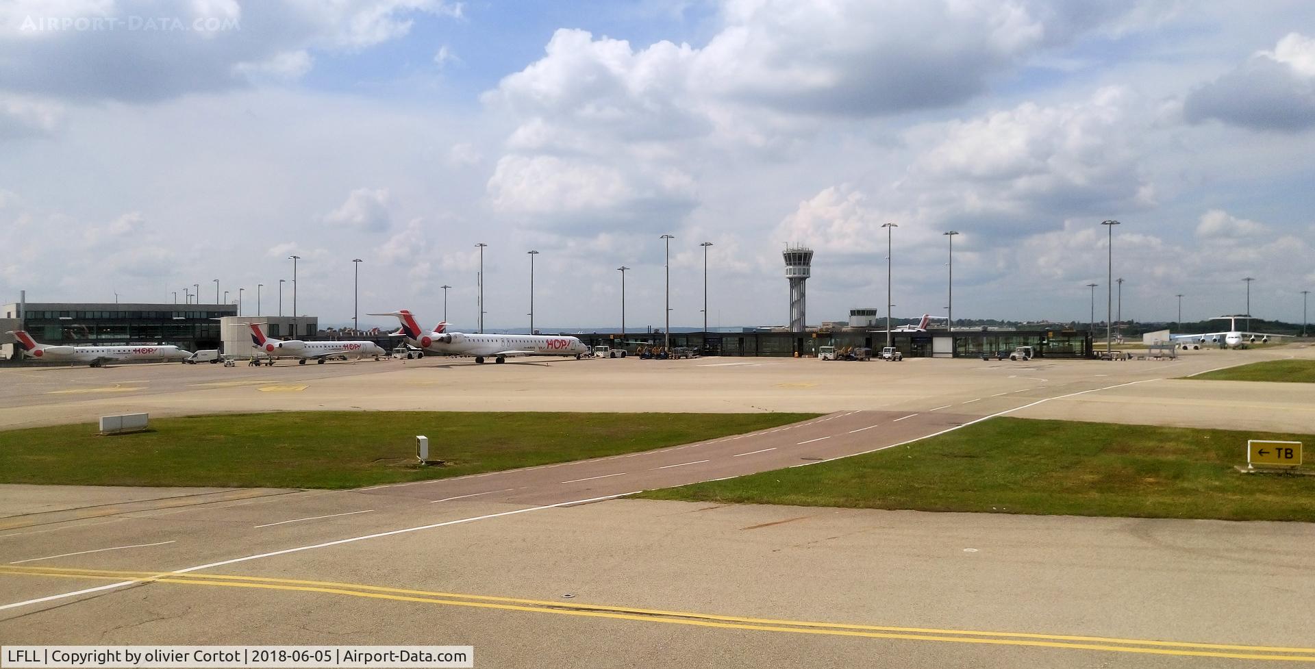 Lyon Saint-Exupéry Airport (formerly Satolas Airport), Lyon France (LFLL) - many HOP aircrafts in Lyon