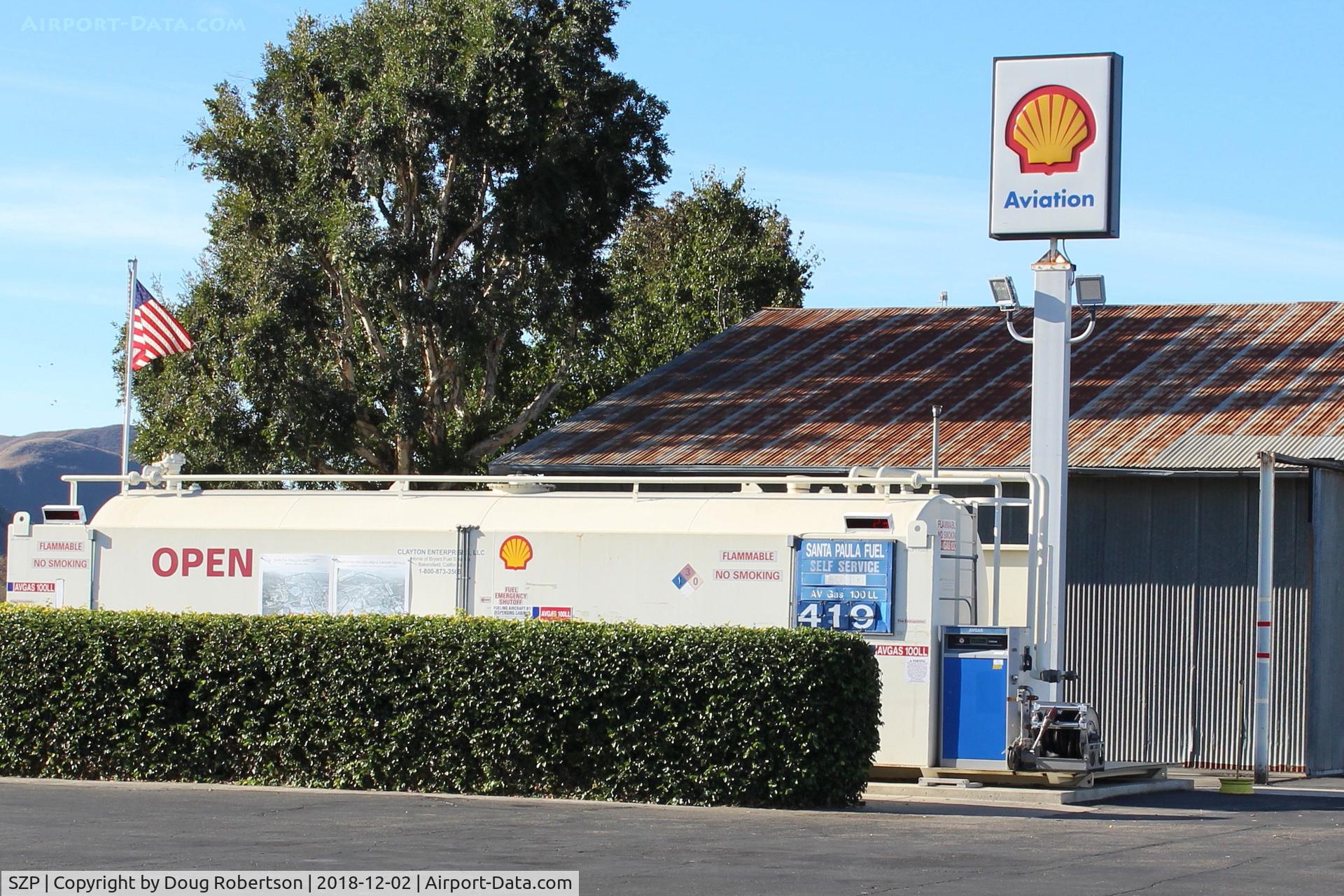 Santa Paula Airport (SZP) - Santa Paula SHELL 100LL Self-Serve Fuel Dock, no price change