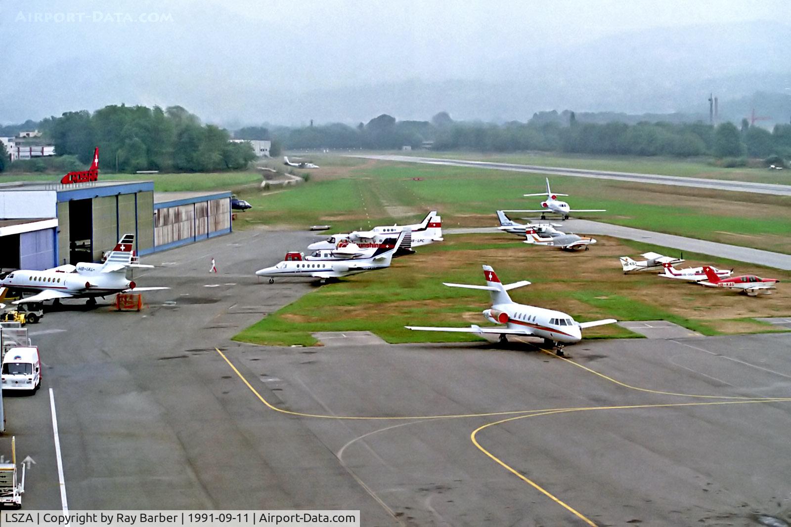 Lugano-Agno Airport, Lugano Switzerland (LSZA) - View from old terminal.