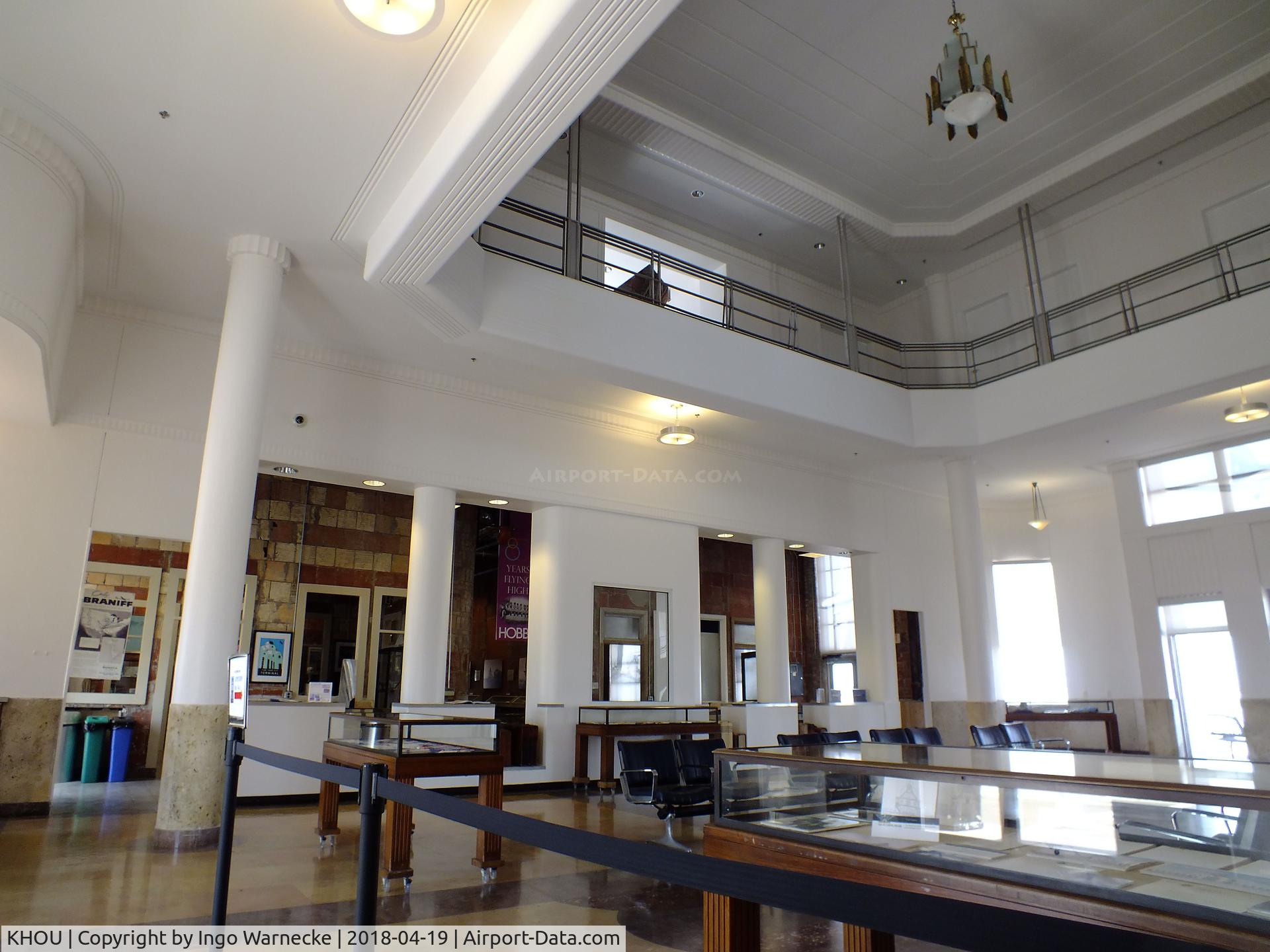 William P Hobby Airport (HOU) - the main hall of the Houston Municipal Airport terminal building - restored and maintained by volunteers and staff of the 1940 Air Terminal Museum