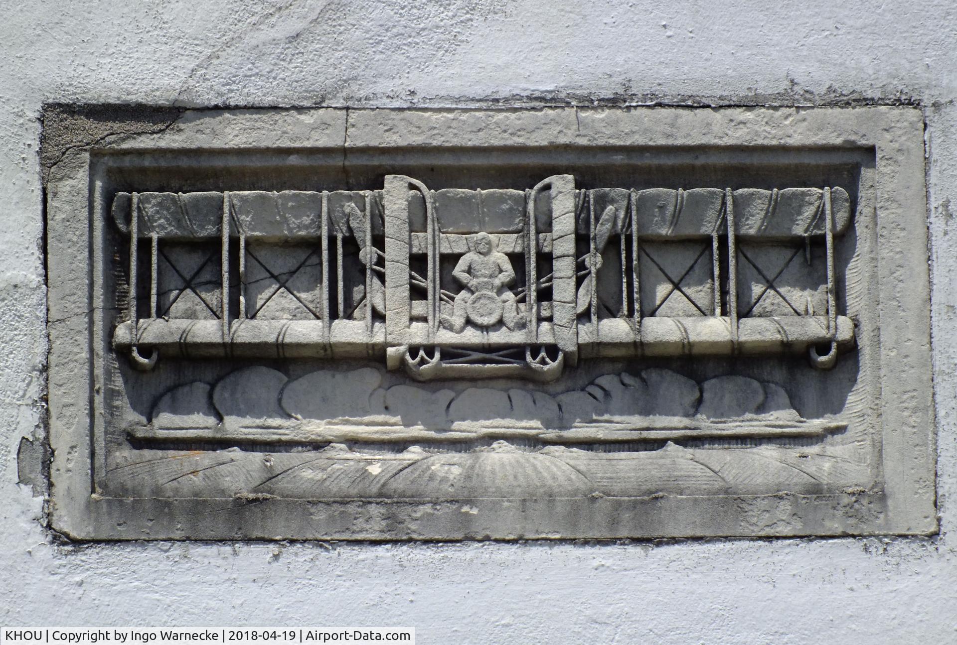 William P Hobby Airport (HOU) - details of the relief ornaments on the Houston Municipal Airport terminal building - restored and maintained by volunteers and staff of the 1940 Air Terminal Museum