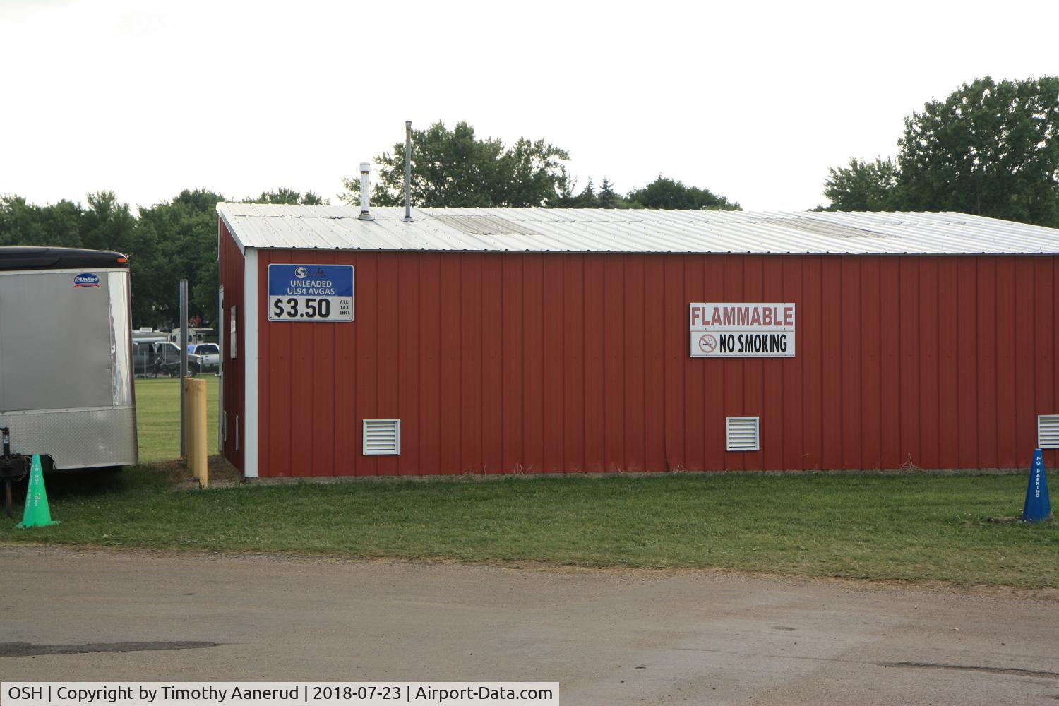 Wittman Regional Airport (OSH) - Swift Fuel Unleaded UL-94. At the Ultralight area. $3.50/gallon