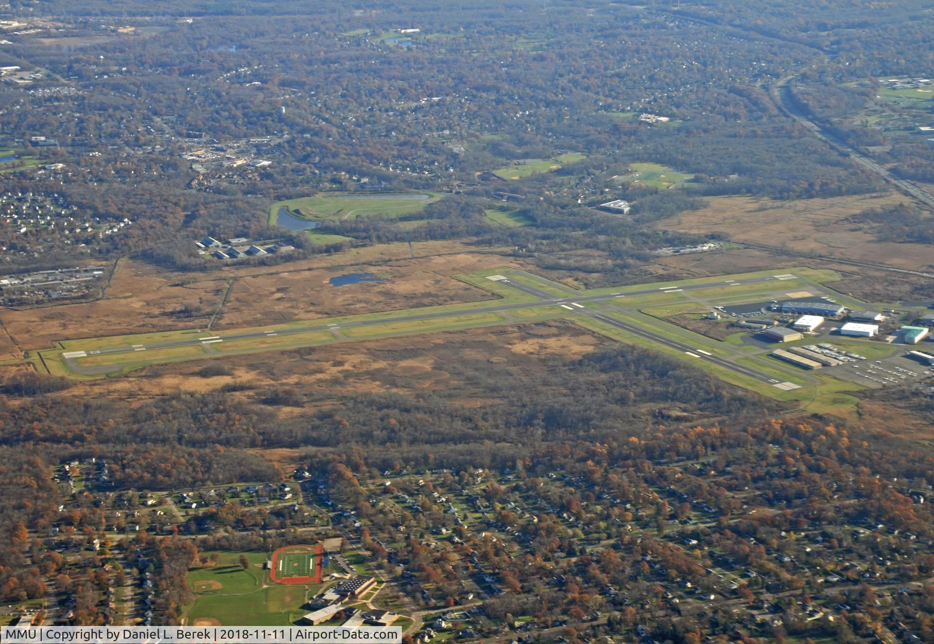 Morristown Municipal Airport (MMU) - Seen from the window of a commercial airliner