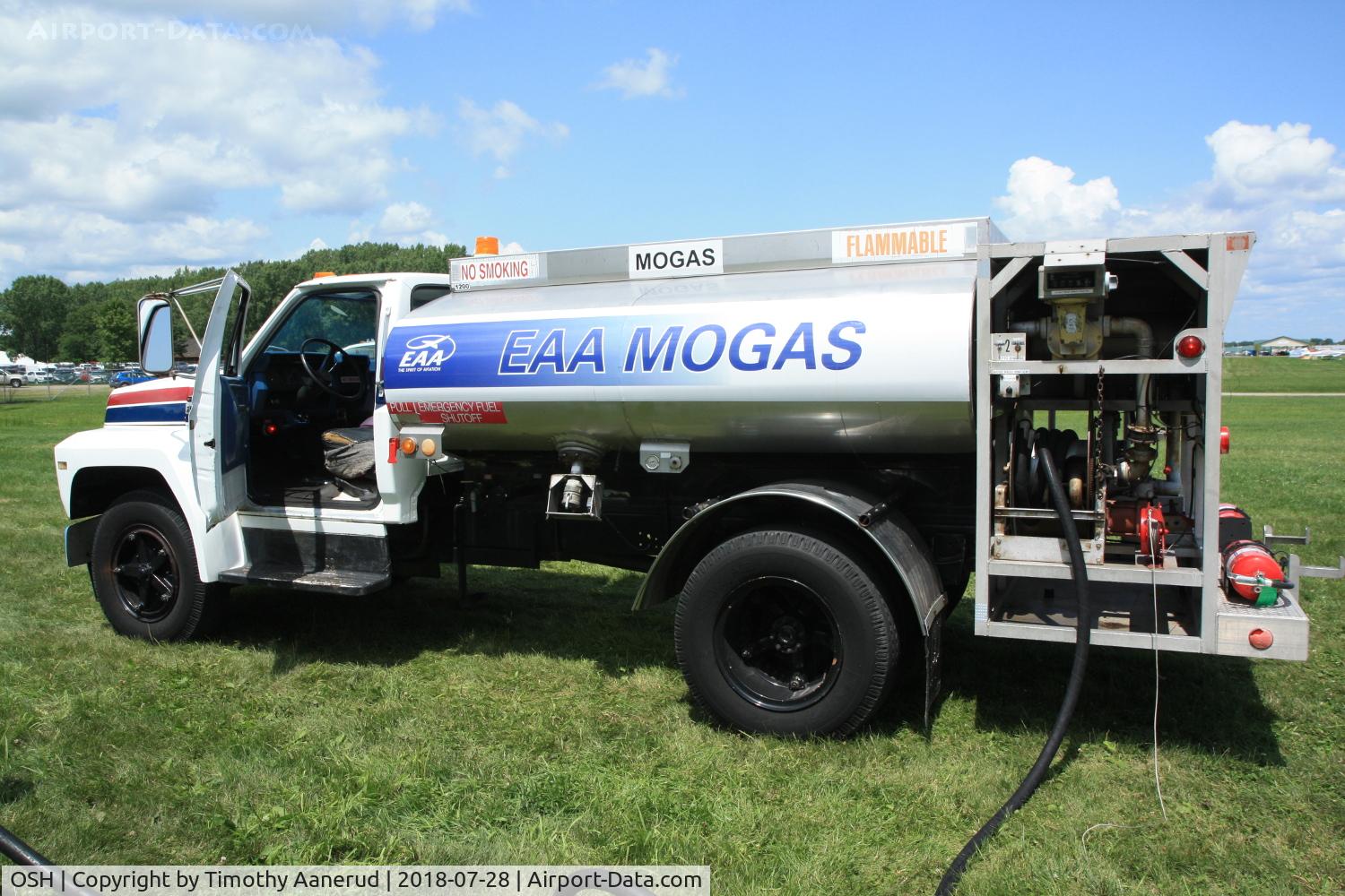 Wittman Regional Airport (OSH) - MoGas $3.99/Gal.  The EAA owned, Basler operated MoGas fuel truck ran out of fuel while refueling N701GV