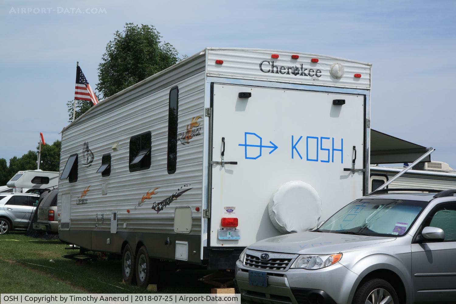 Wittman Regional Airport (OSH) - Direct to KOSH, in Camp Scholler, Airventure 2018, from Missouri