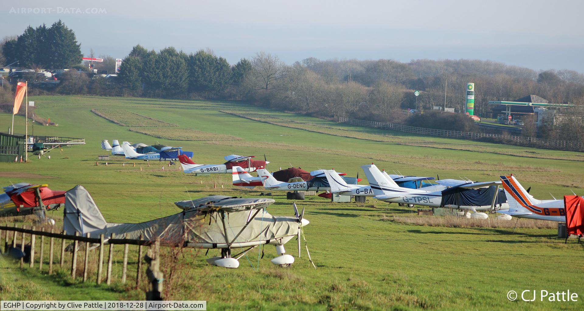 Popham Airfield Airport, Popham, England United Kingdom (EGHP) - Popham, Hampshire - GA aircraft line up