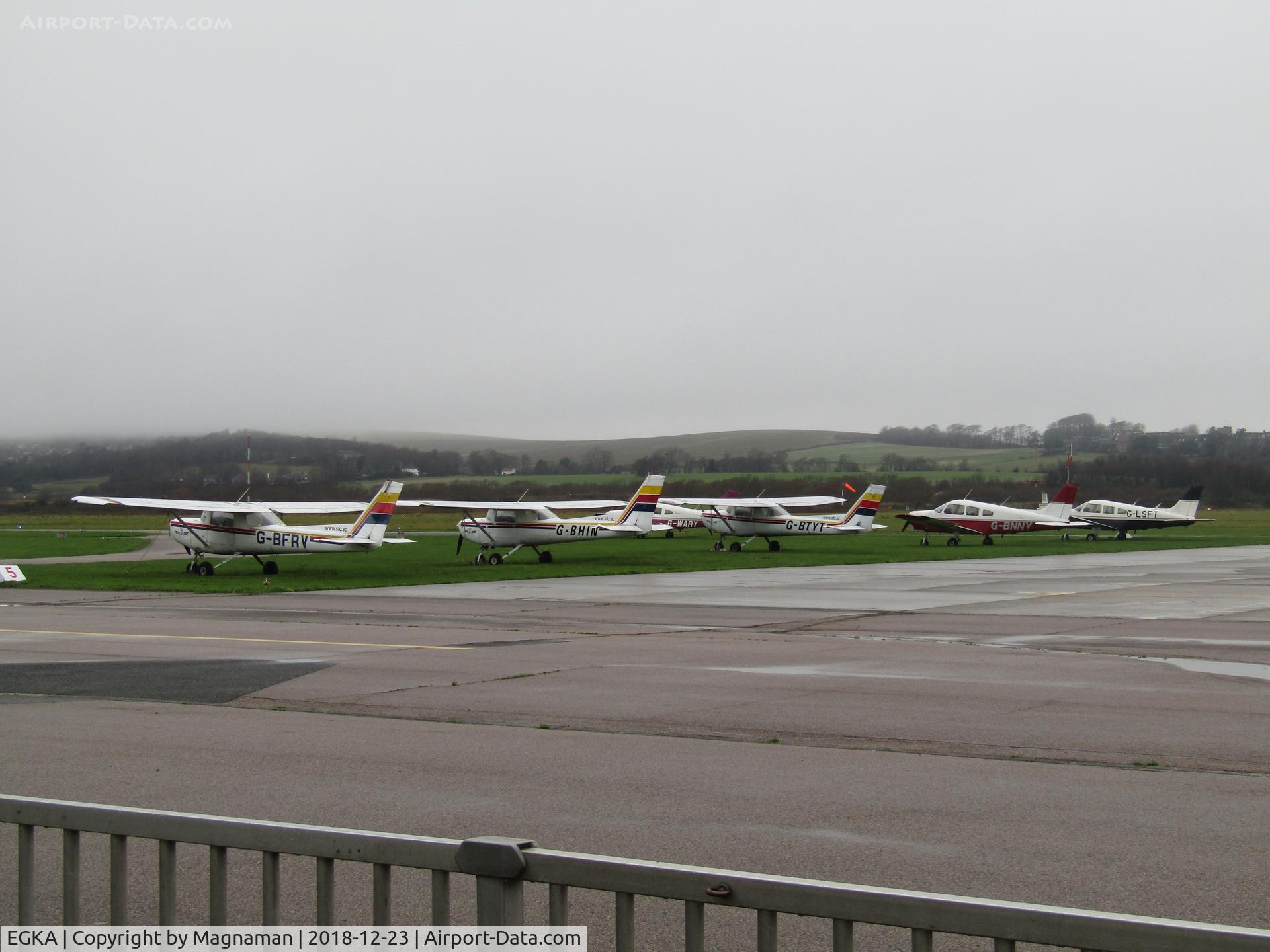 Shoreham Airport, Shoreham United Kingdom (EGKA) - the apron at brighton city airport