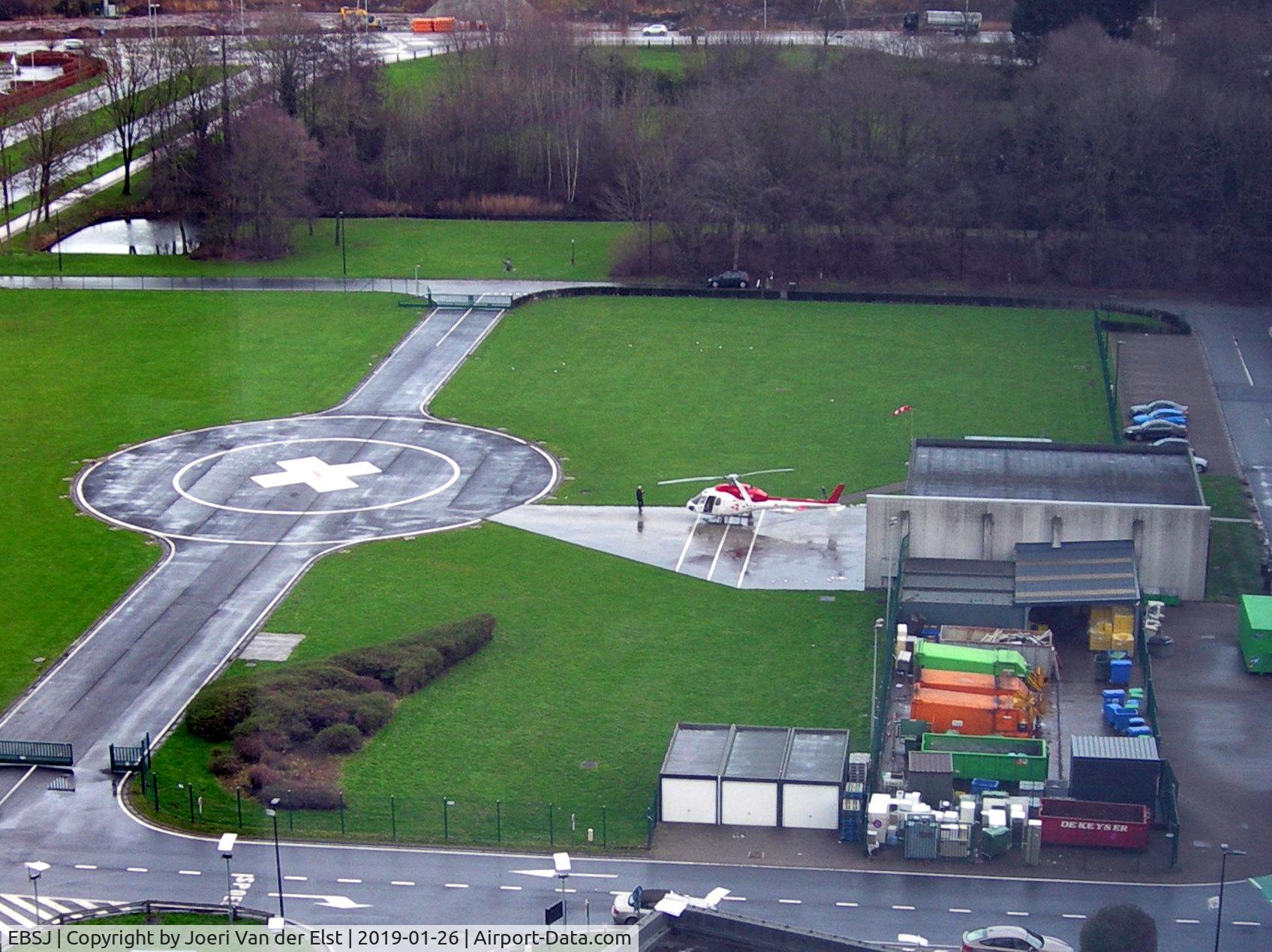 EBSJ Airport - Heliport AZ Sint-Jan Clinic Brugge EBSJ, medevac helicopter OO-HSN parked on apron