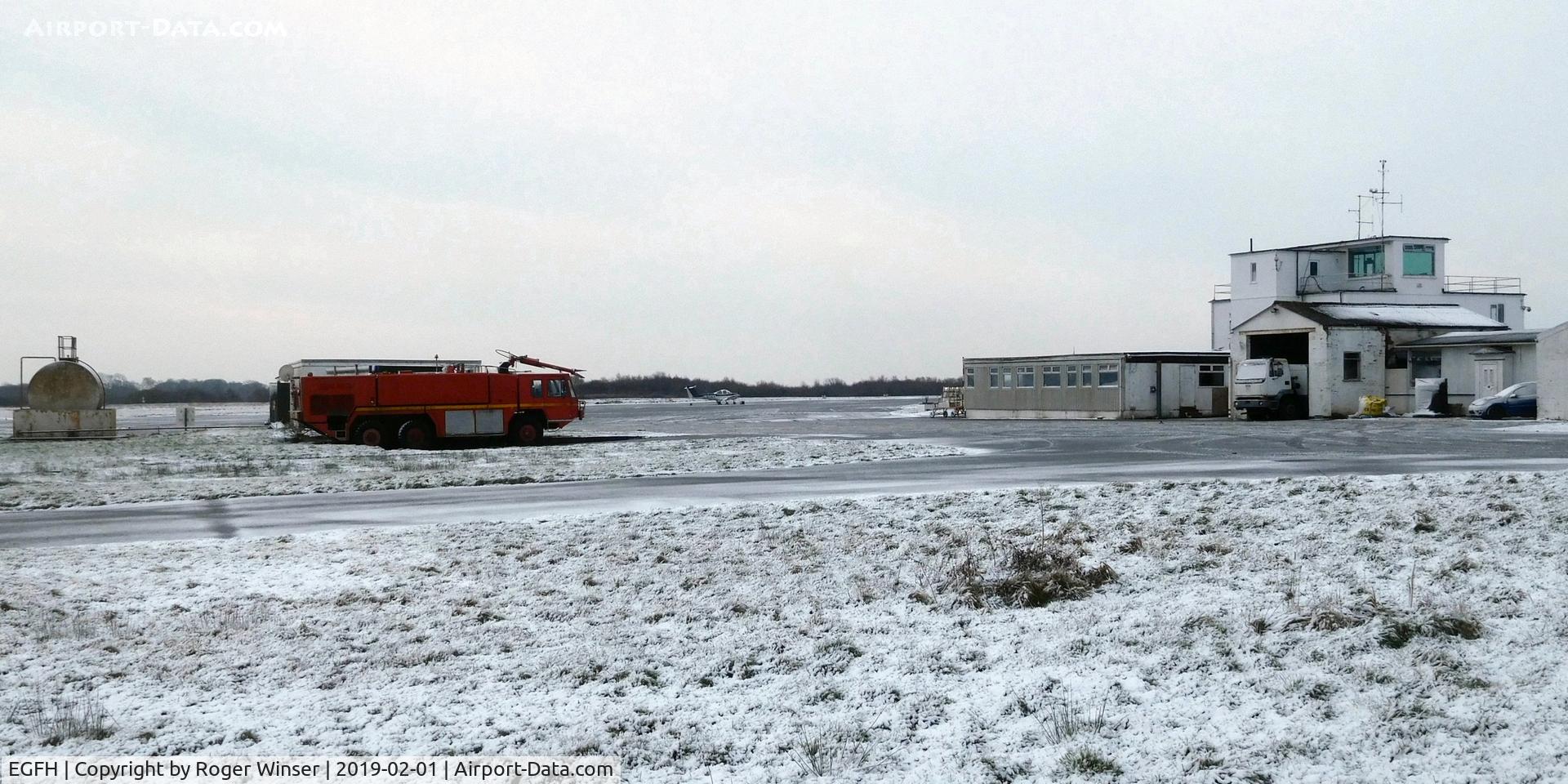 Swansea Airport, Swansea, Wales United Kingdom (EGFH) - Swansea Airport in the snow.