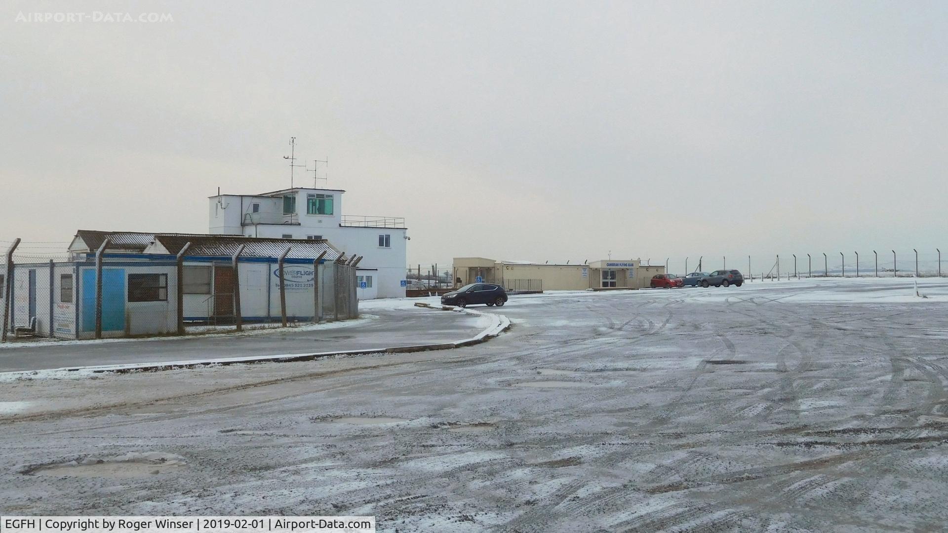 Swansea Airport, Swansea, Wales United Kingdom (EGFH) - Swansea Airport in the snow.