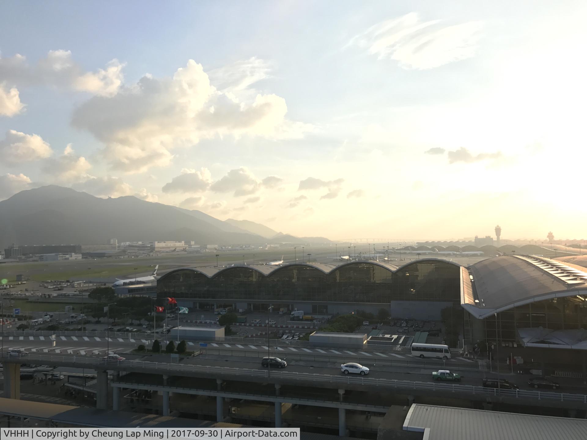Hong Kong International Airport, Hong Kong Hong Kong (VHHH) - Sun Set view of Terminal 1, Hong Kong International Airport