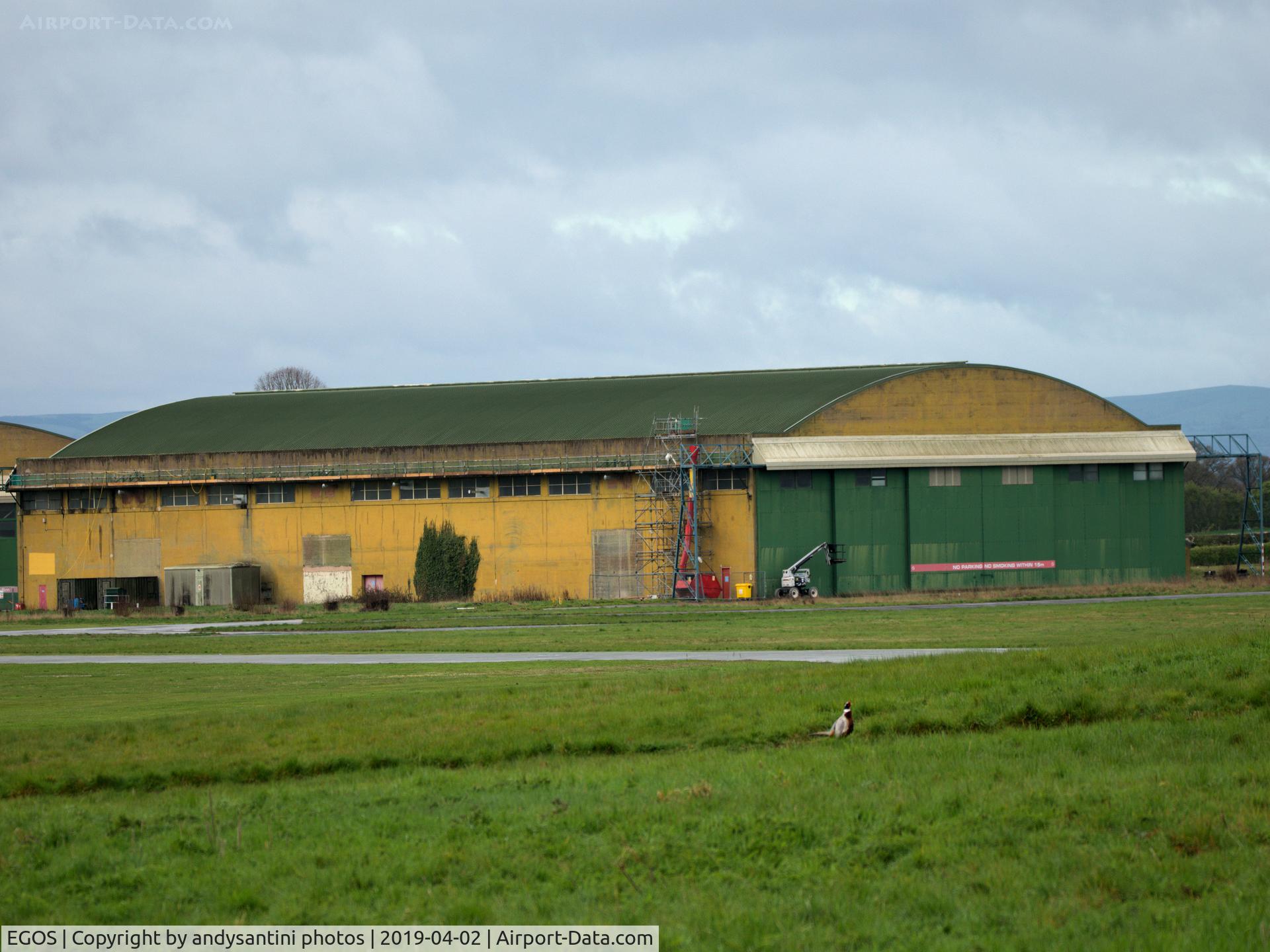 RAF Shawbury Airport, Shawbury, England United Kingdom (EGOS) - hanger at RAF Shawbury.