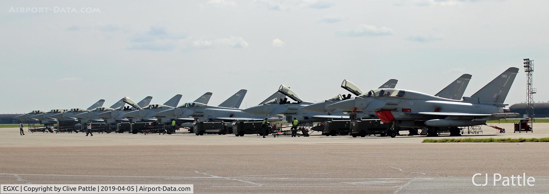 RAF Coningsby Airport, Coningsby, England United Kingdom (EGXC) - 29 (R) Squadron line-up at RAF Coningsby