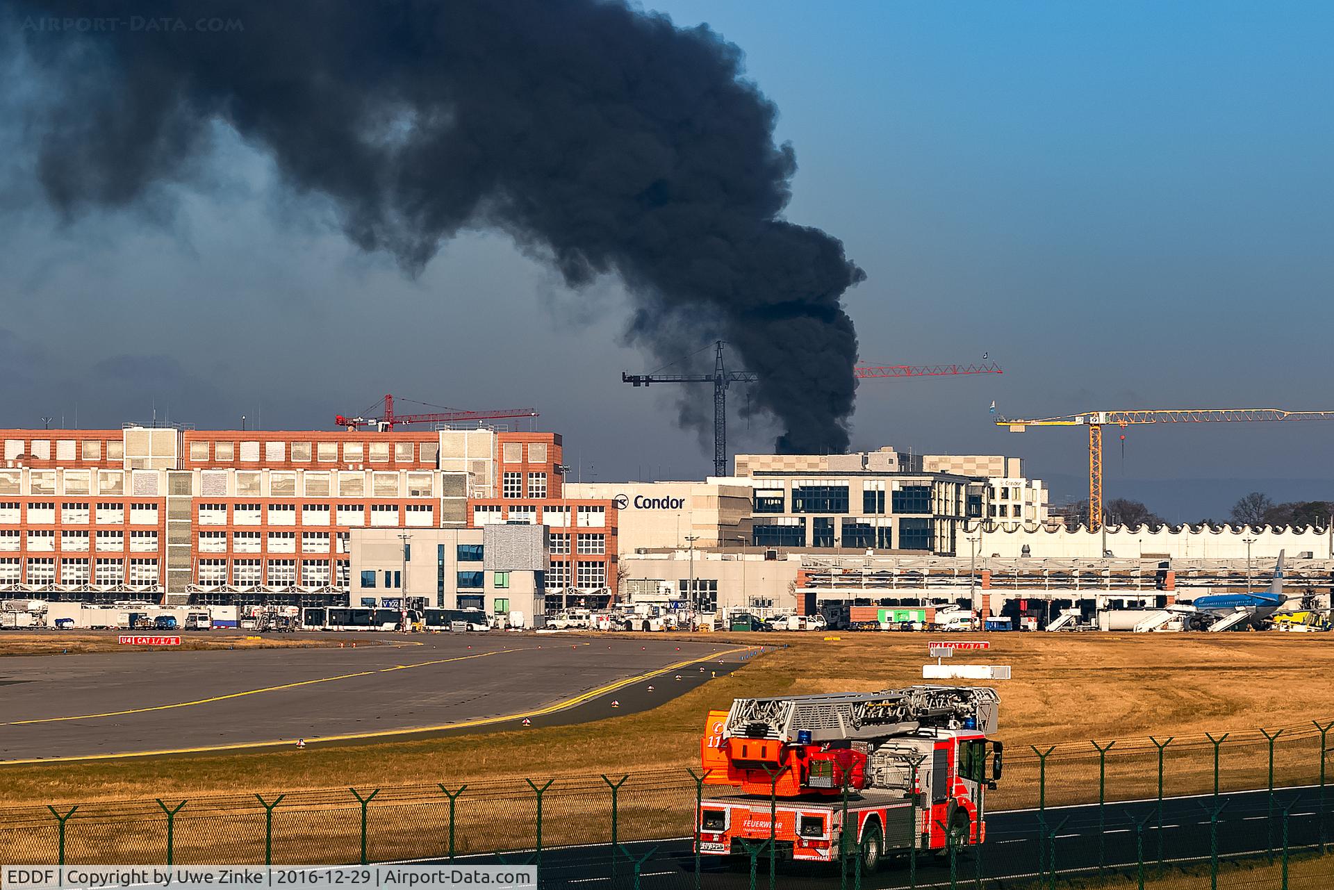 Frankfurt International Airport, Frankfurt am Main Germany (EDDF) - A Condor cabin simulator was burning down. Nobody was injured!!!