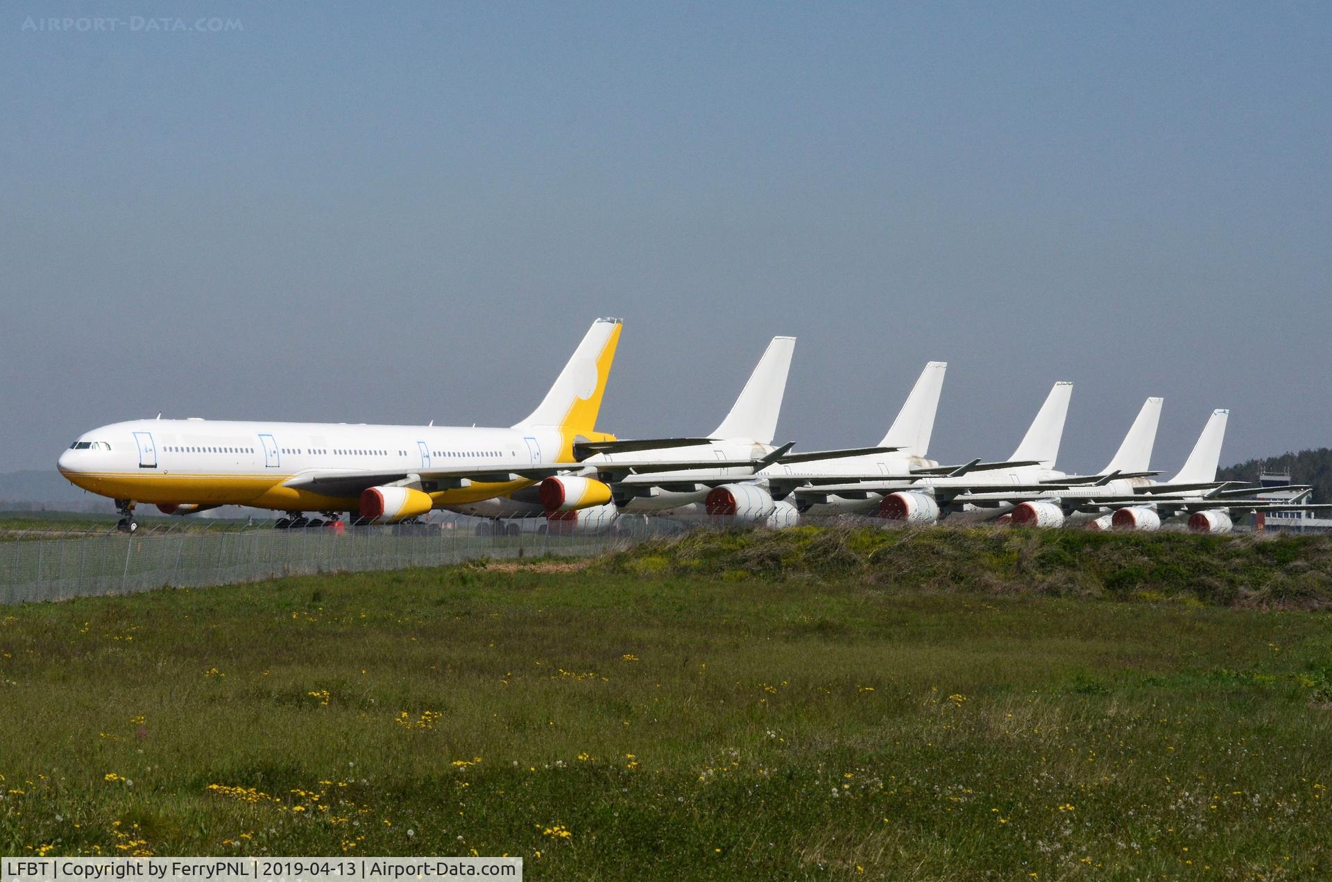 Tarbes Airport, Lourdes Pyrenees Airport France (LFBT) - Decomissioned A340's at Tarbes, France