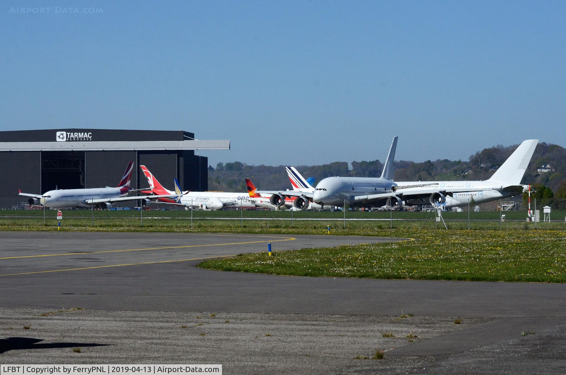Tarbes Airport, Lourdes Pyrenees Airport France (LFBT) - Scrapyard at Tarbes. Last stop for these planes including two A380