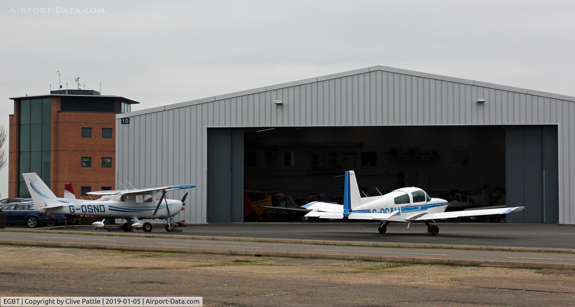 Turweston Aerodrome Airport, Turweston, England United Kingdom (EGBT) - Hangar view @ Turweston