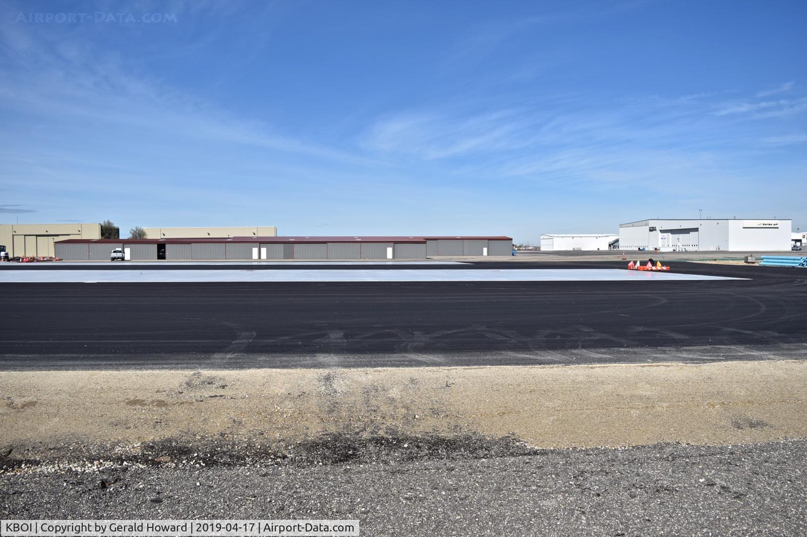 Boise Air Terminal/gowen Fld Airport (BOI) - Cement and asphalt are ready for the two hangars to be moved.
