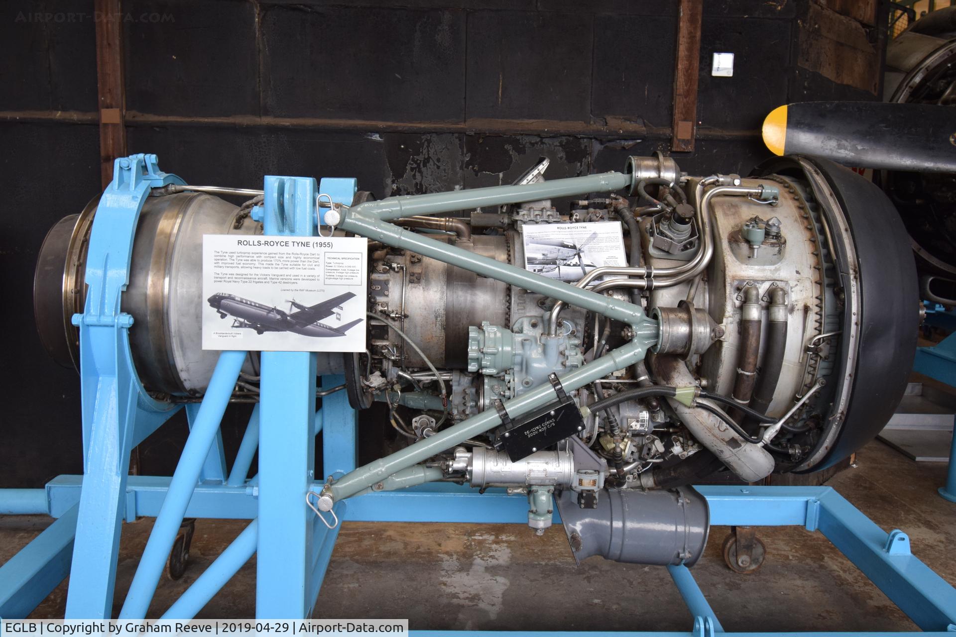 EGLB Airport - Rolls Royce Tyne (1955), on display at the Brooklands Museum.