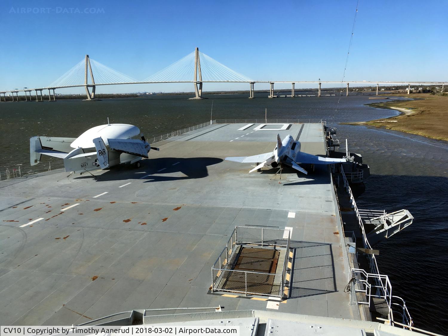 CV10 Airport - Looking forward on the USS Yorktown, CV10.