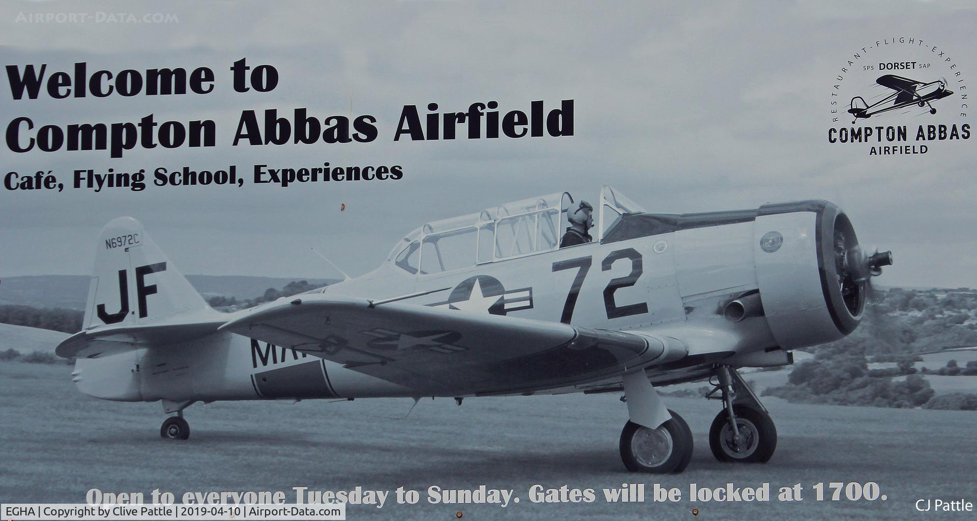 Compton Abbas Airfield Airport, Shaftesbury, England United Kingdom (EGHA) - Signage at Compton Abbas