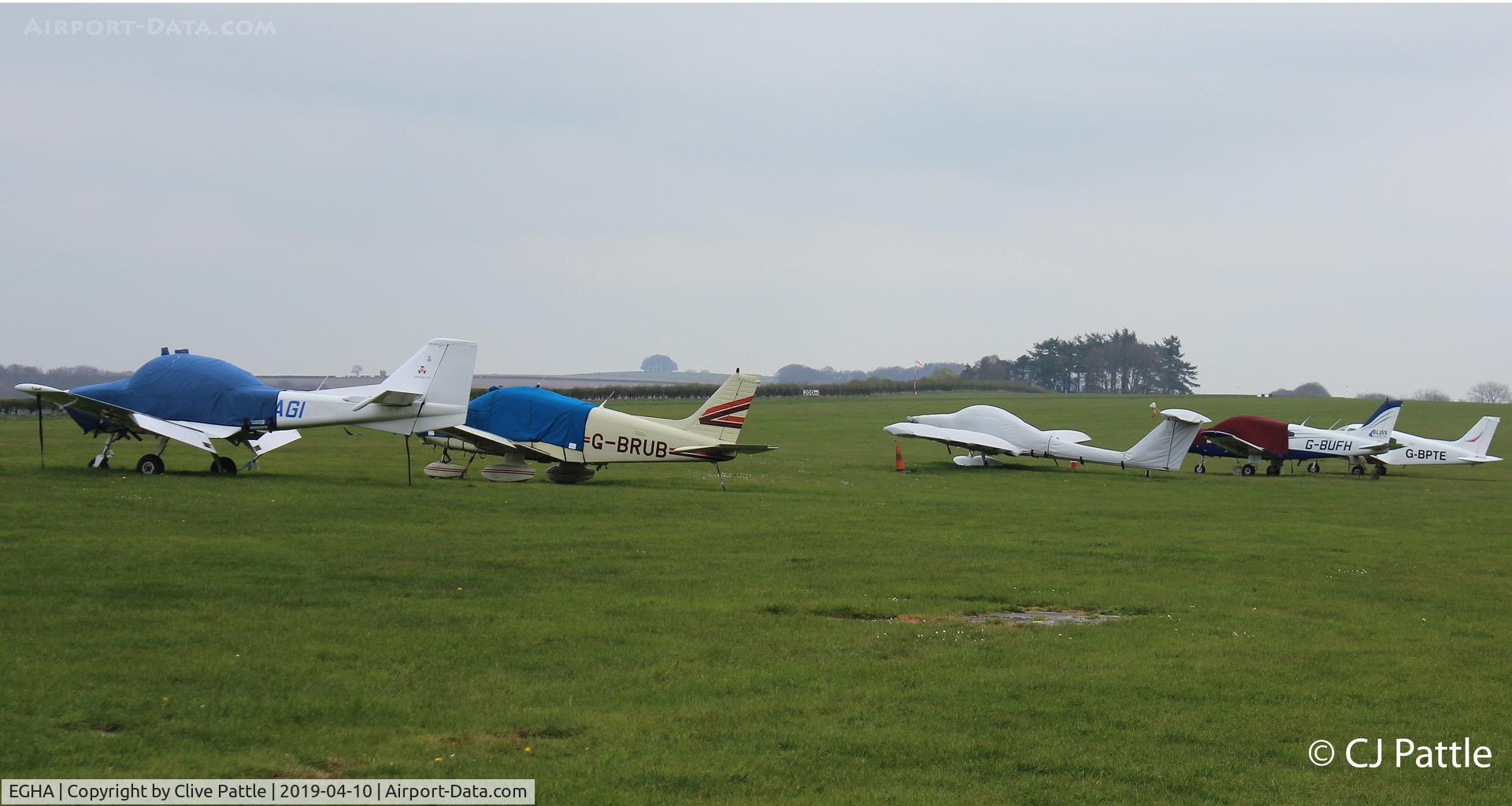 Compton Abbas Airfield Airport, Shaftesbury, England United Kingdom (EGHA) - Parked aircraft @ Compton Abbas