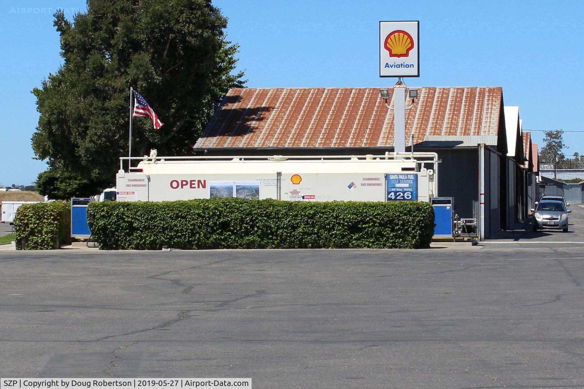 Santa Paula Airport (SZP) - Santa Paula Airport SHELL 100LL Self-Serve, two pumps, no price change.