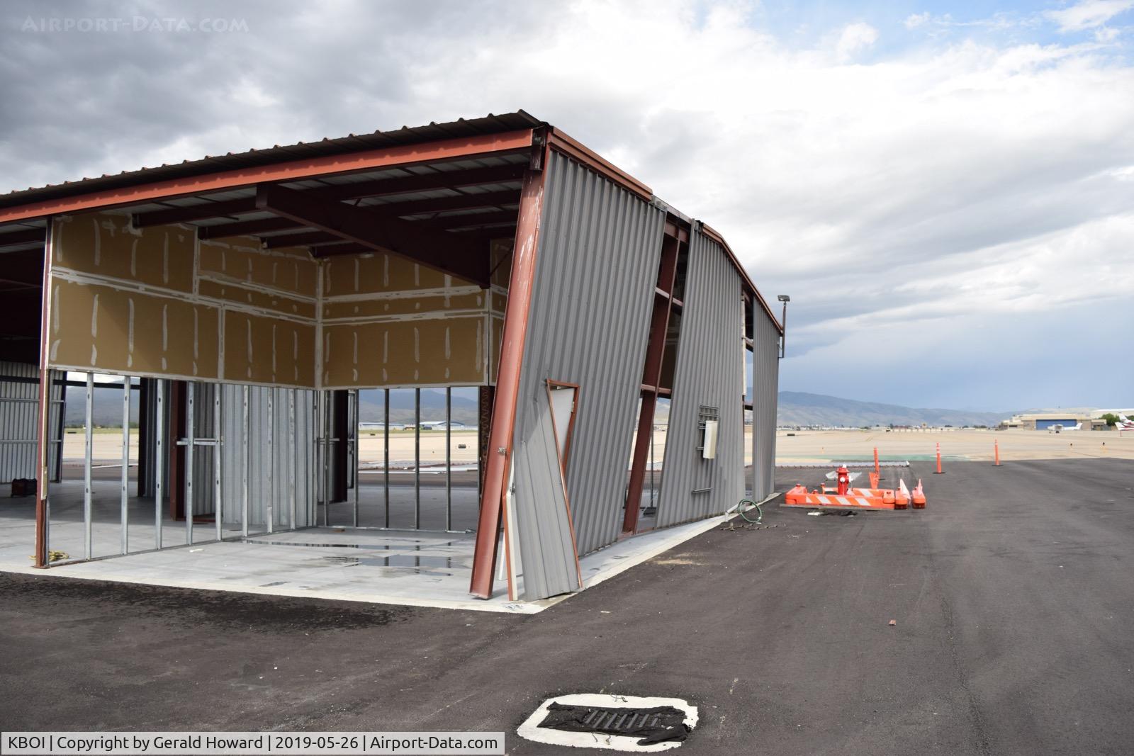 Boise Air Terminal/gowen Fld Airport (BOI) - Some thunder storm wind damage to a hangar being moved to a new location.