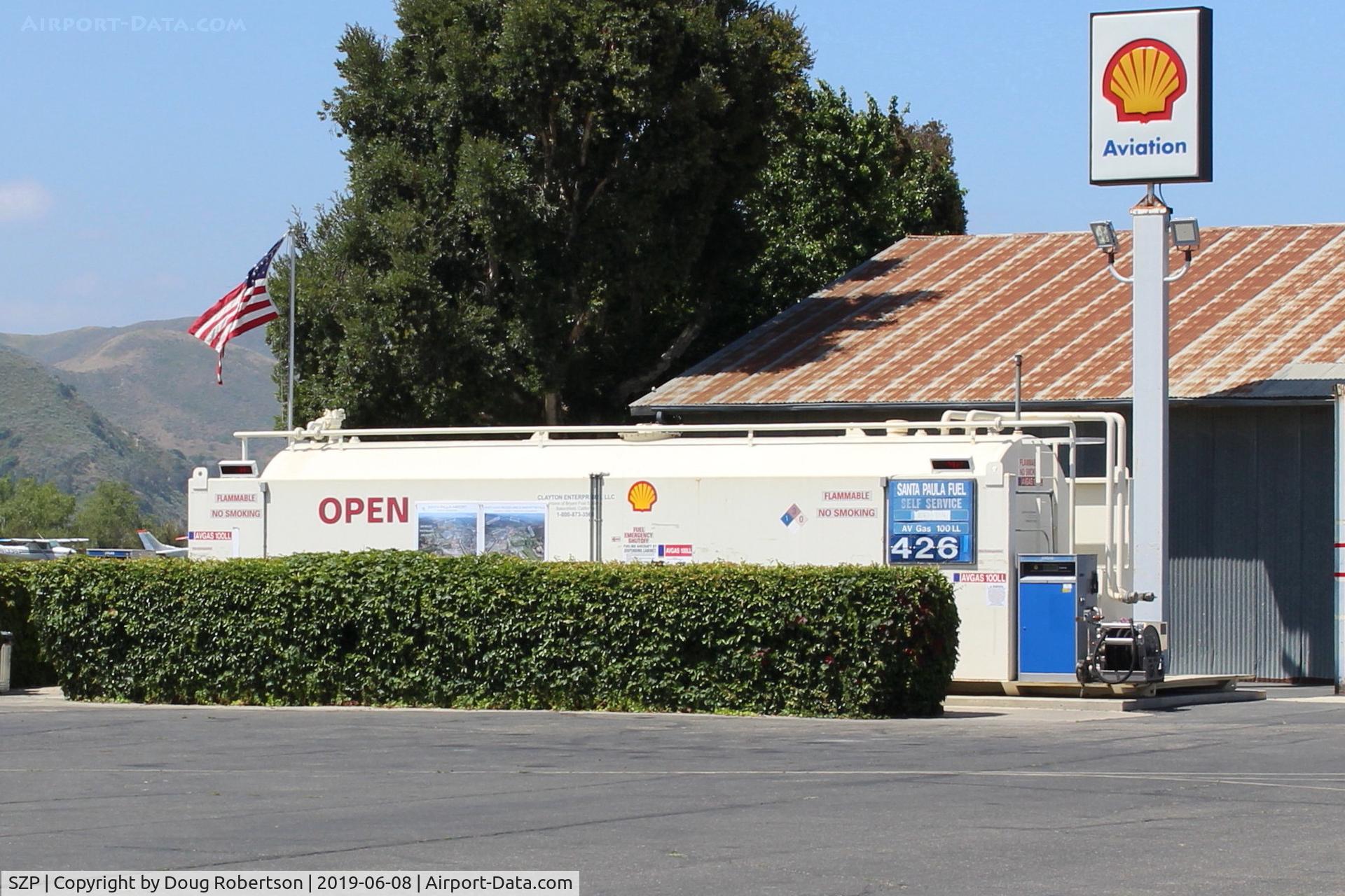 Santa Paula Airport (SZP) - Santa Paula Self-Serve SHELL 100 Low lead Fuel Dock., No price change.