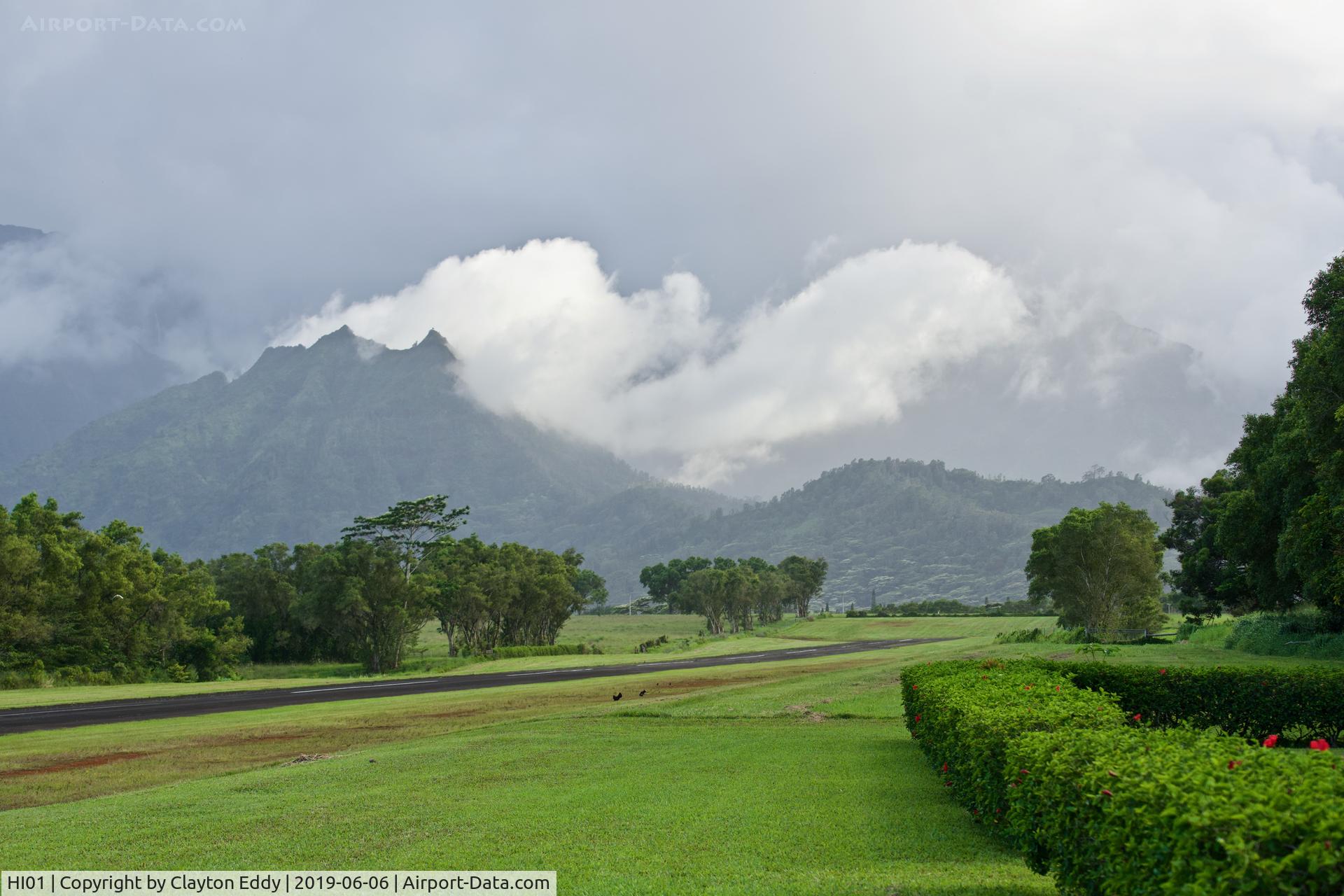 Princeville Airport (HI01) - Runway looking south. 2019.