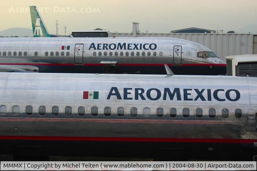 Lic. Benito Juárez International Airport, Mexico City, Distrito Federal Mexico (MMMX) - Aeromexico planes at Mexico