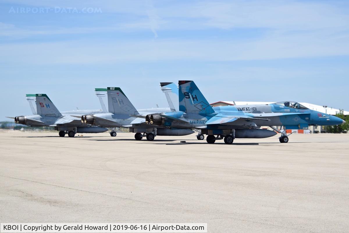 Boise Air Terminal/gowen Fld Airport (BOI) - F/A-18Cs of VMFAT-101 