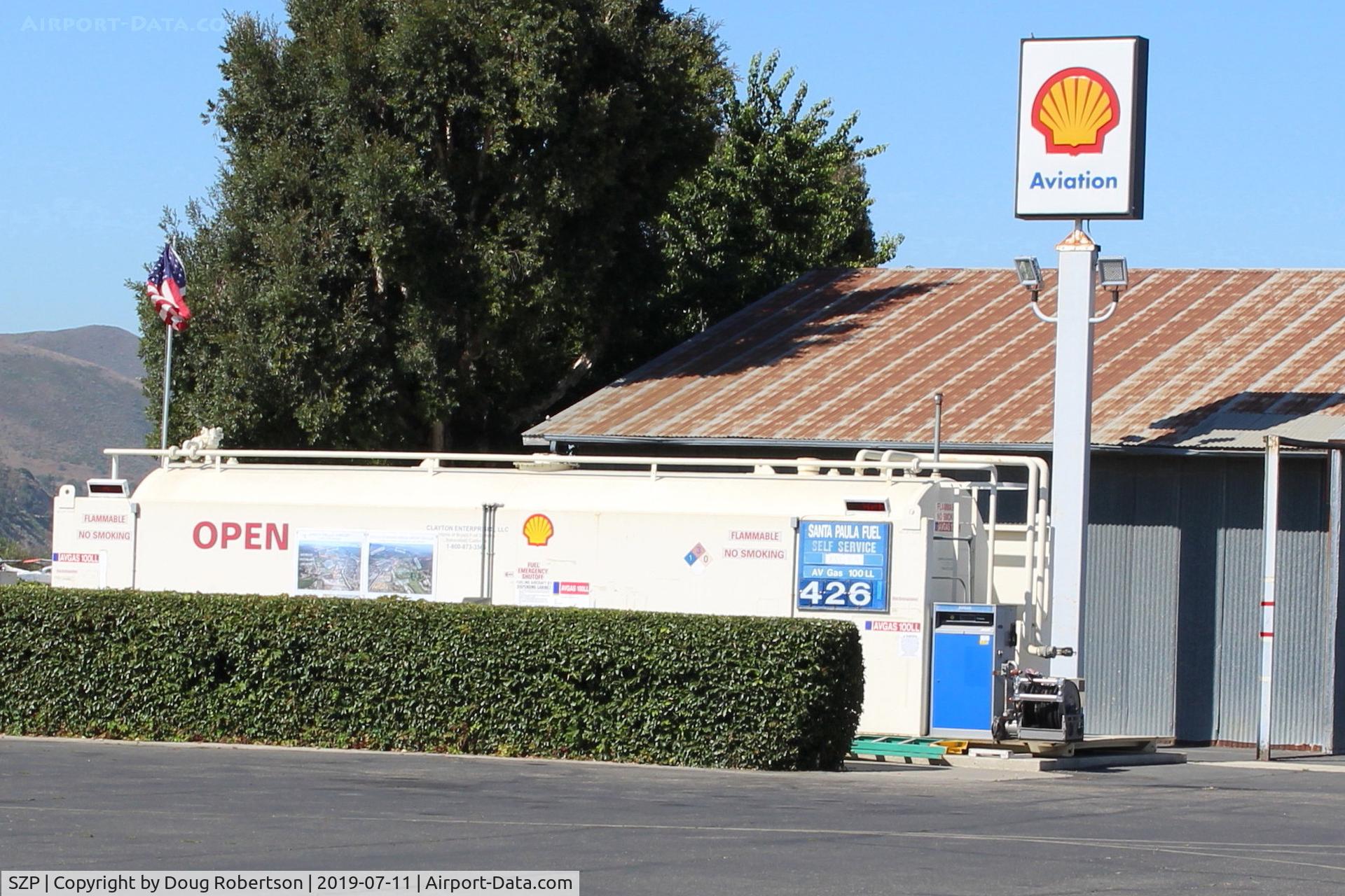 Santa Paula Airport (SZP) - Santa Paula SHELL 100LL Fuel Dock, no price change