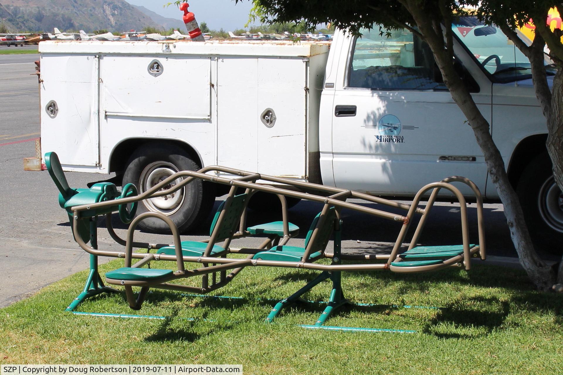 Santa Paula Airport (SZP) - New kid's airplane toy in the SZP View Park. Seats 5 kids