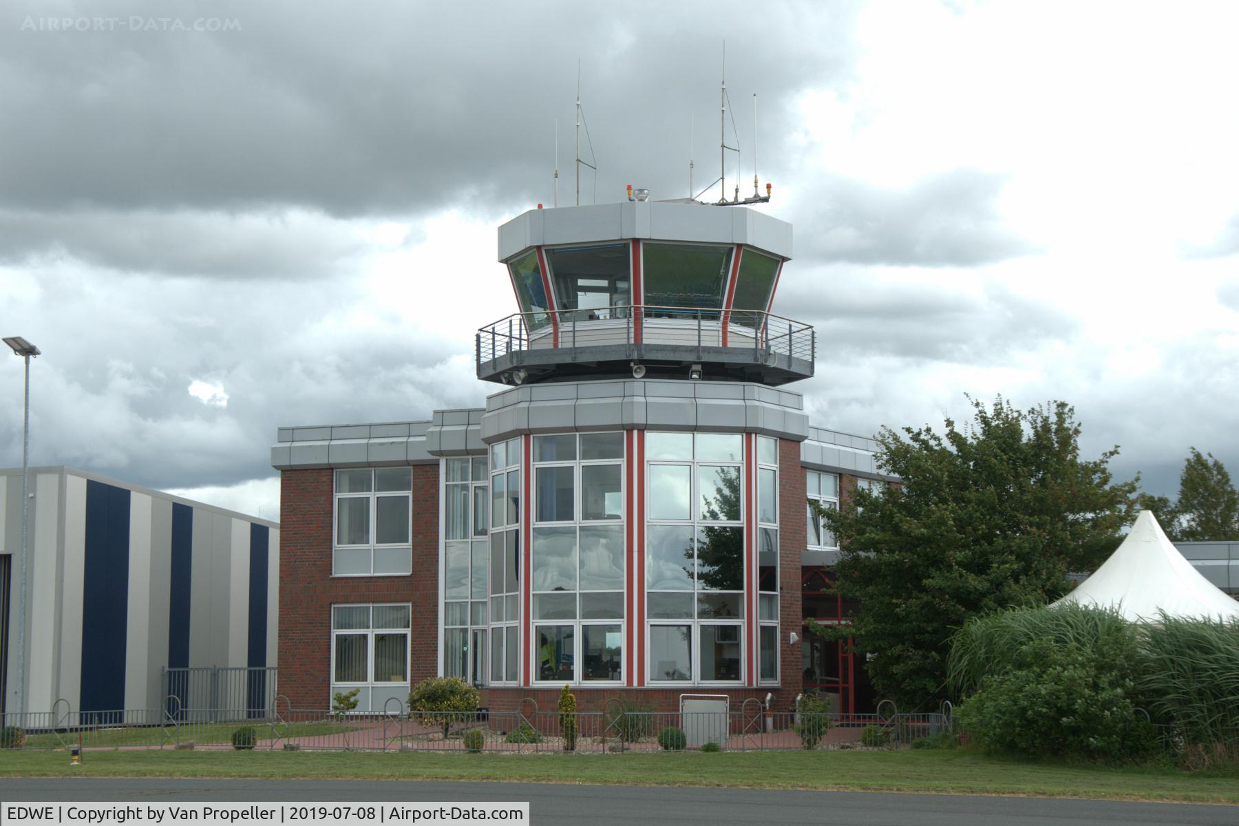 EDWE Airport - The tower of Emden airport, Germany