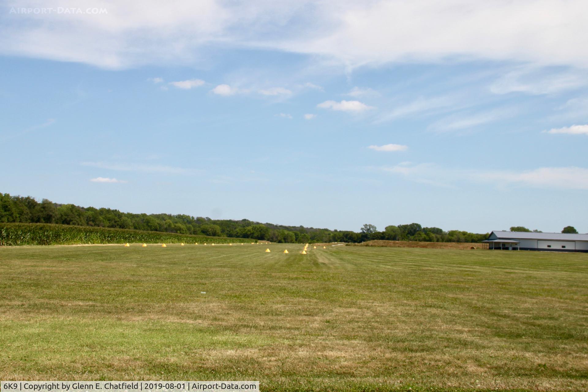Keosauqua Municipal Airport (6K9) - Looking down runway 6