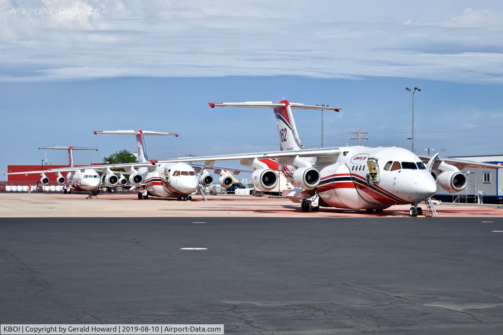 Boise Air Terminal/gowen Fld Airport (BOI) - Three jet water tankers parked on the NIFC ramp.