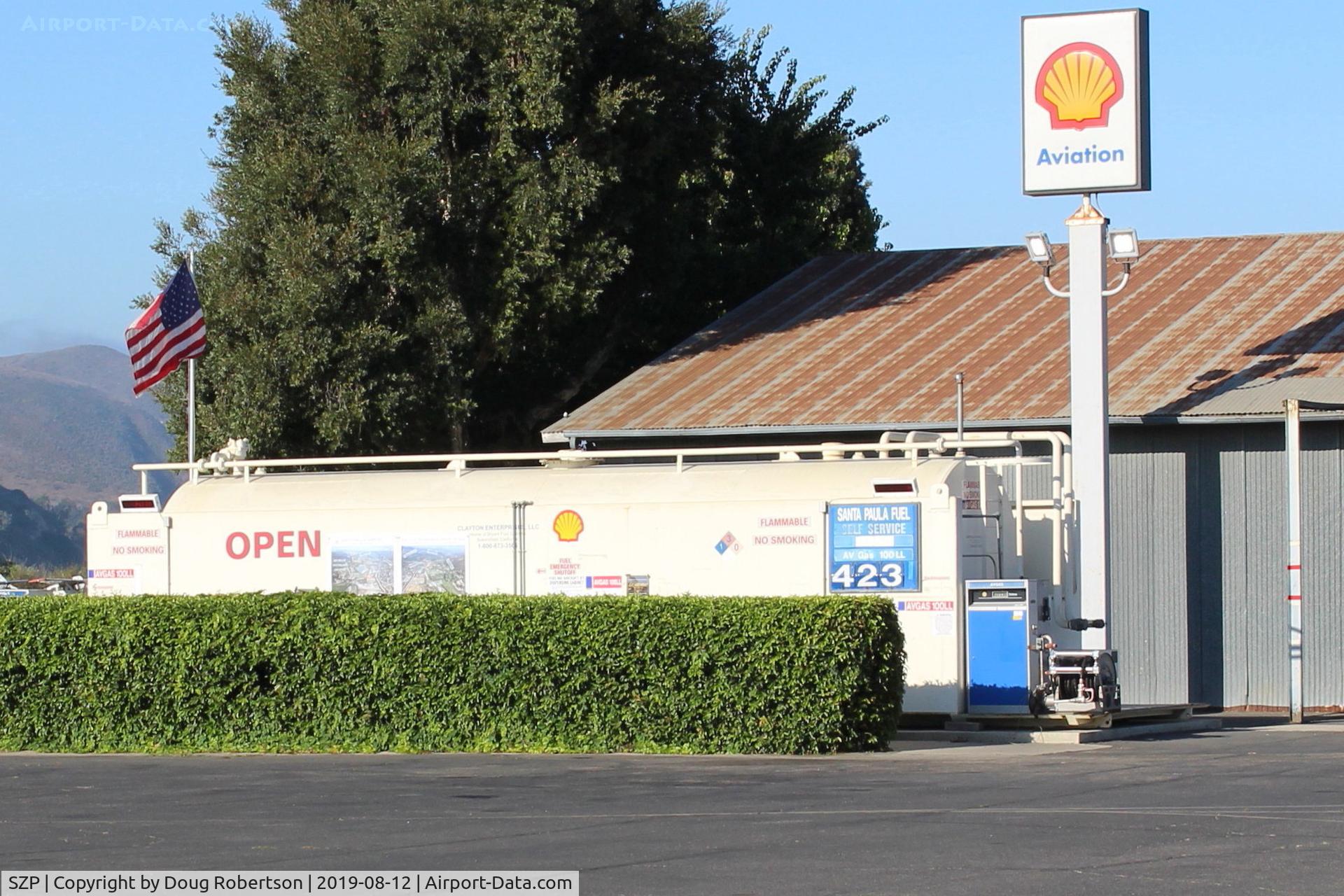 Santa Paula Airport (SZP) - Santa Paula Self-serve SHELL 100LL, no price change.